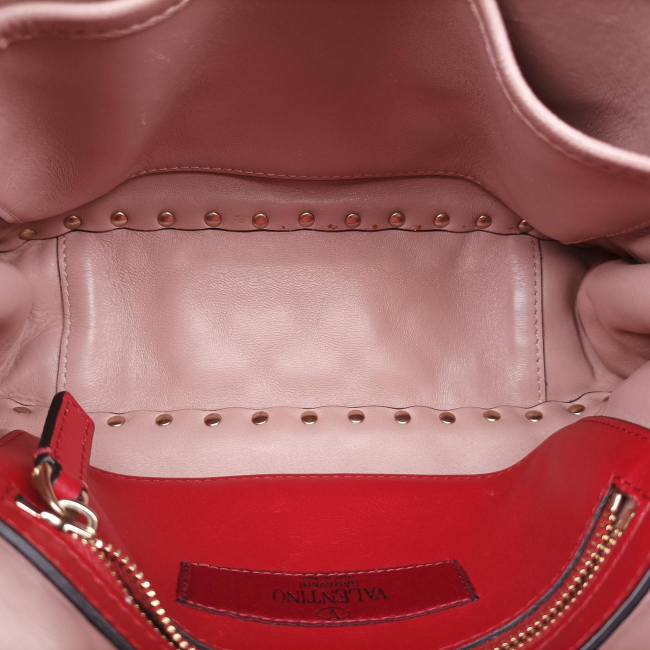 Vintage Valentino Rockstud Red×Pink Leather  shoulderbag | stylenewstar
