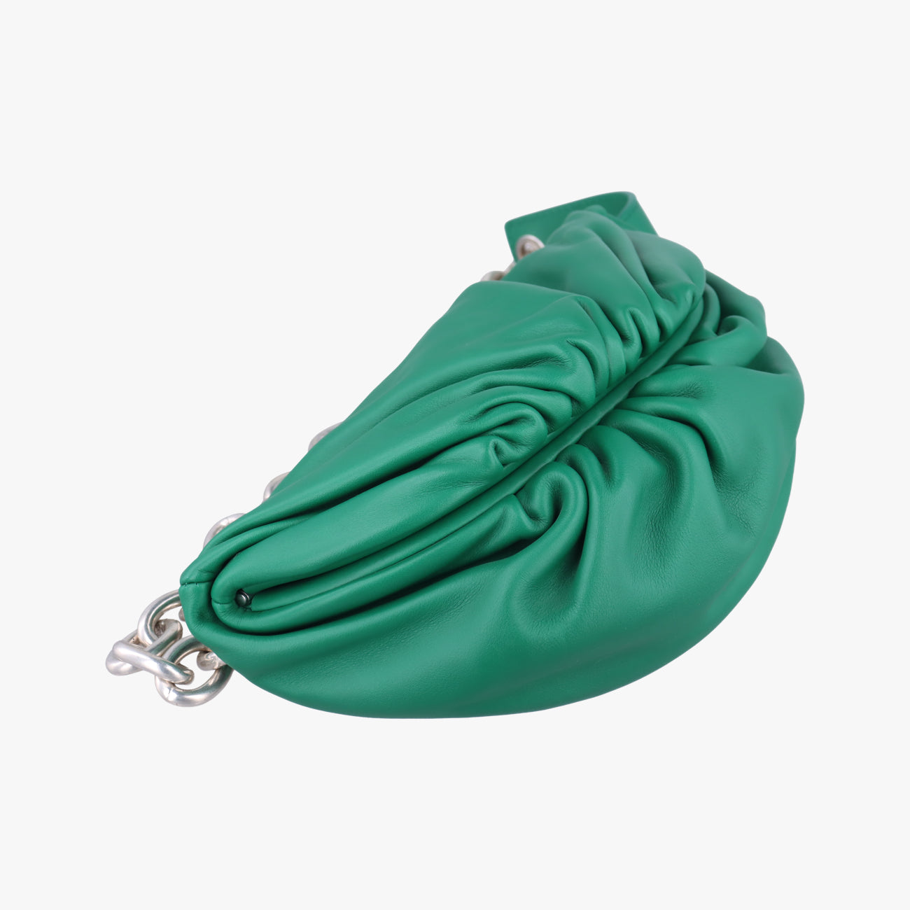 Pre-owned Bottega Veneta The　Chain Pouch Green lambskin  bum bag/waist bag | stylenewstar