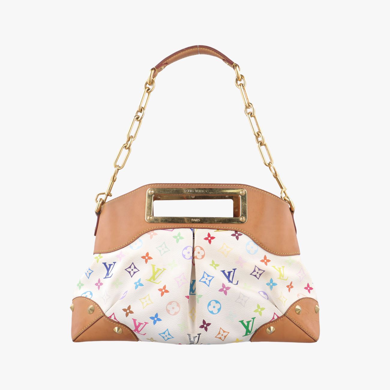 Pre-owned Louis Vuitton JUDY MM white Monogram Multicolor M40255 shoulderbag | stylenewstar