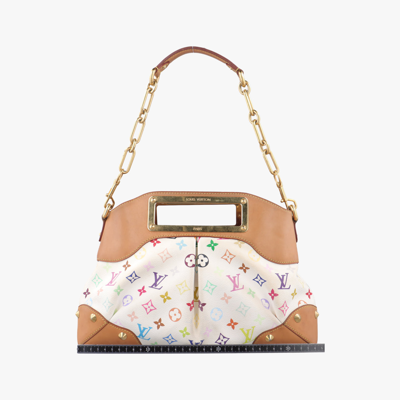Pre-owned Louis Vuitton JUDY MM white Monogram Multicolor M40255 shoulderbag | stylenewstar