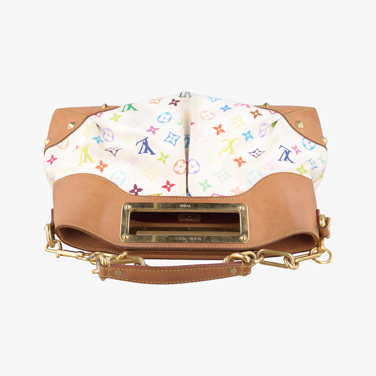 Pre-owned Louis Vuitton JUDY MM white Monogram Multicolor M40255 shoulderbag | stylenewstar