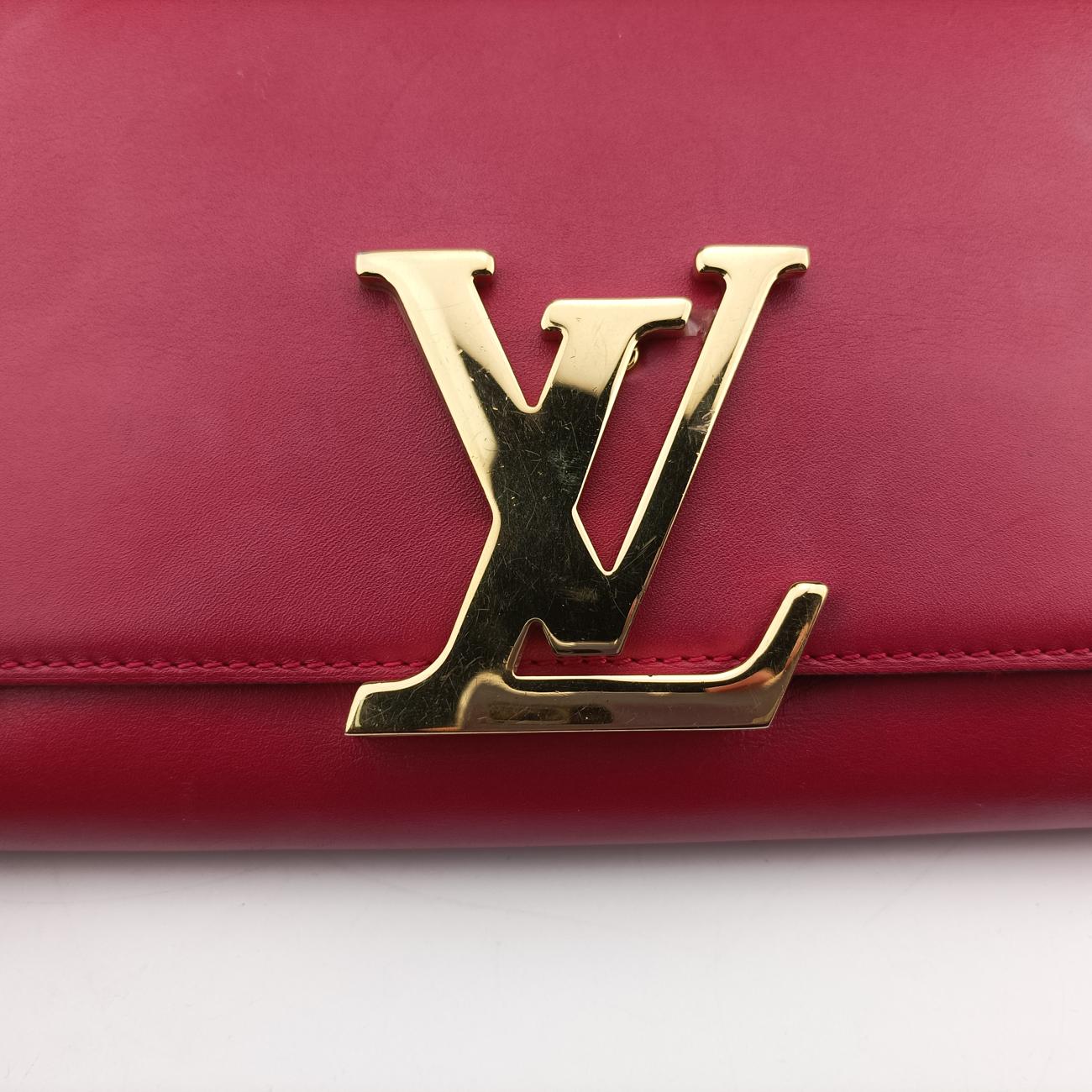 Pre-owned Louis Vuitton LOUISE MM Rose Leather  shoulderbag | stylenewstar