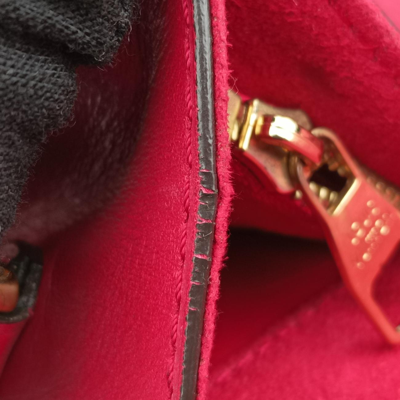 Pre-owned Louis Vuitton LOUISE MM Rose Leather  shoulderbag | stylenewstar