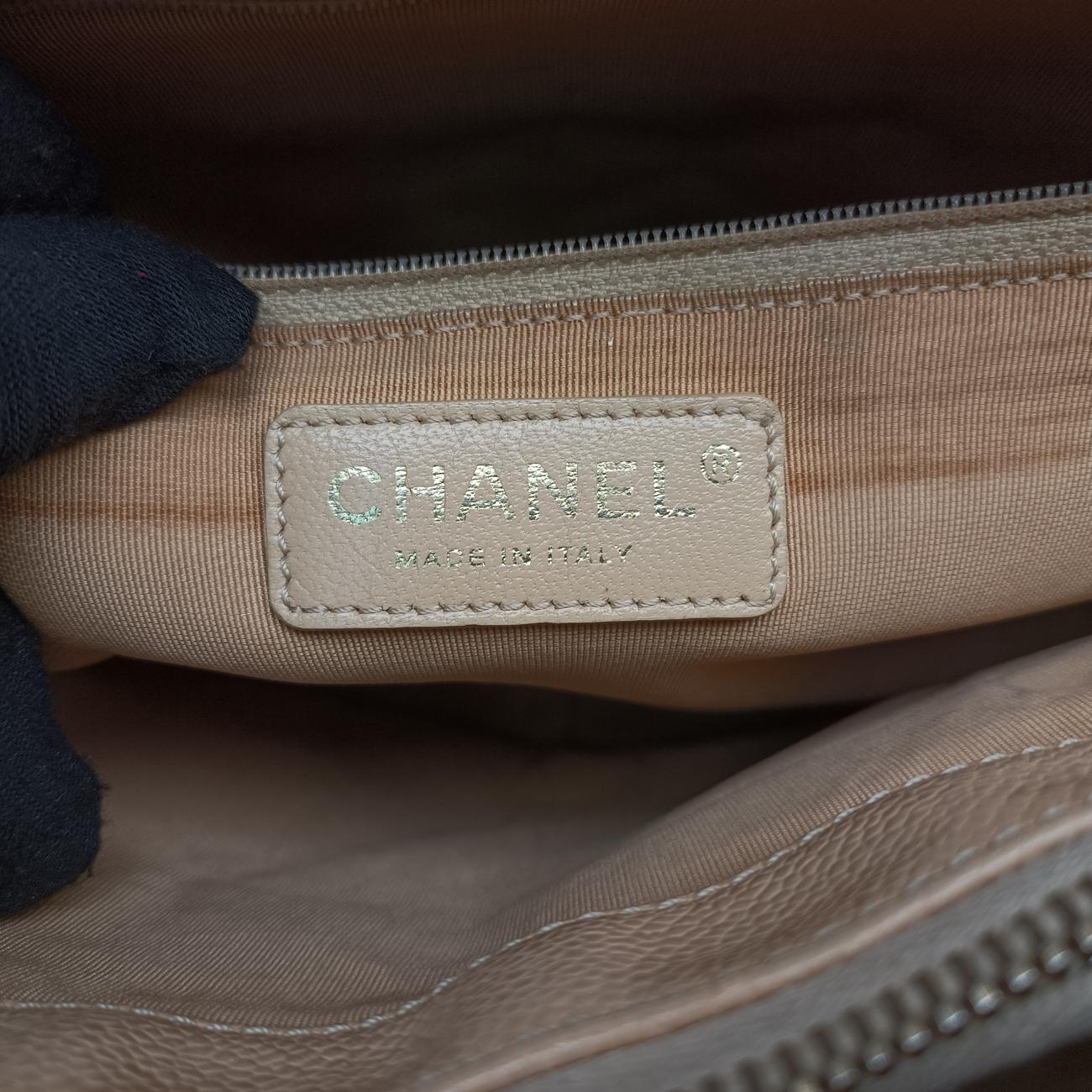 Pre-owned Chanel Matelasse Cocomark GST Beige caviar skin A20995 handbag | stylenewstar