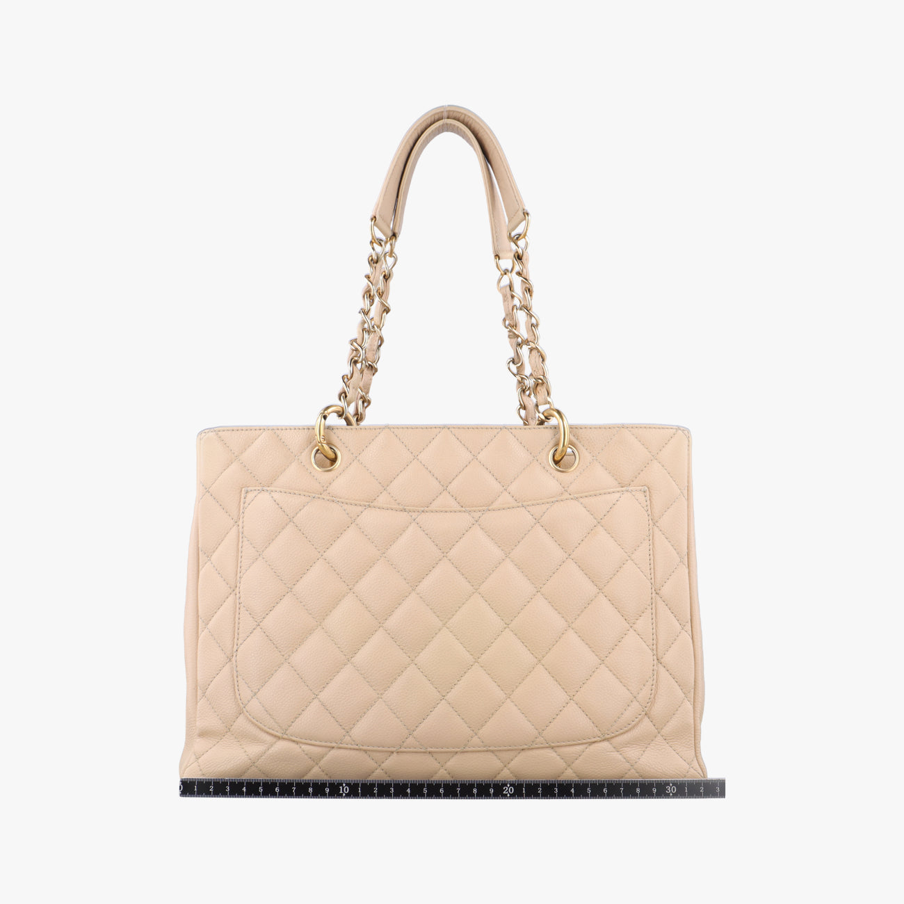 Pre-owned Chanel Matelasse Cocomark GST Beige caviar skin A20995 handbag | stylenewstar