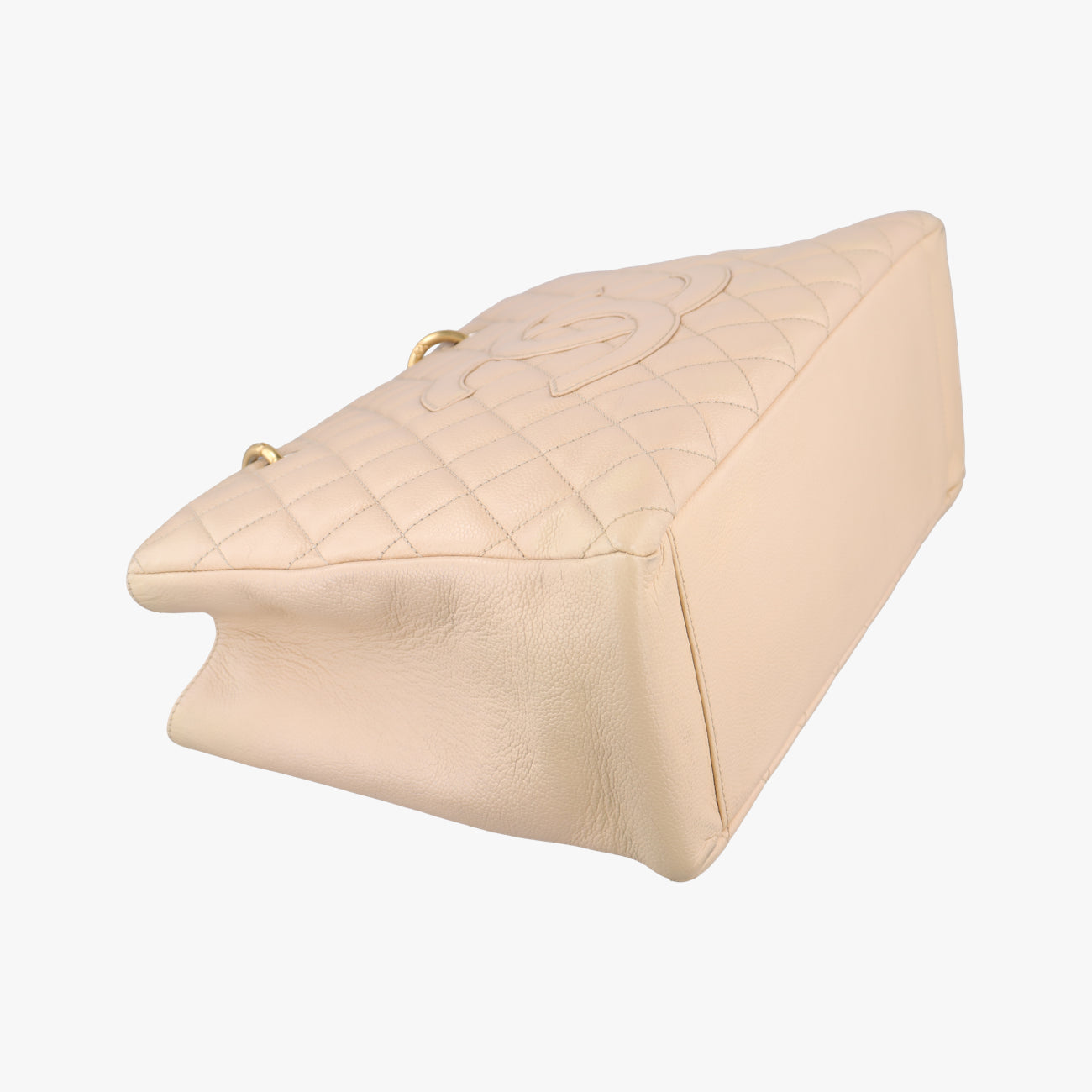 Pre-owned Chanel Matelasse Cocomark GST Beige caviar skin A20995 handbag | stylenewstar