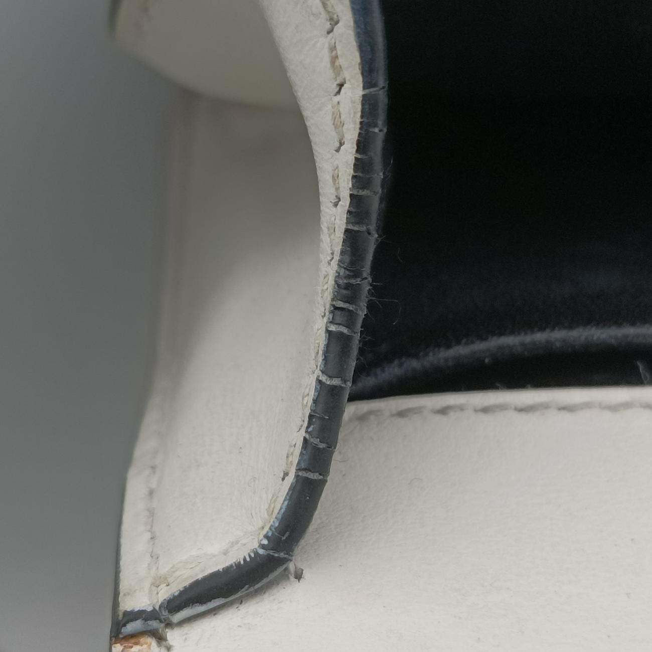 Pre-owned Prada Electra Studded White Leather 1BD120 shoulderbag | stylenewstar