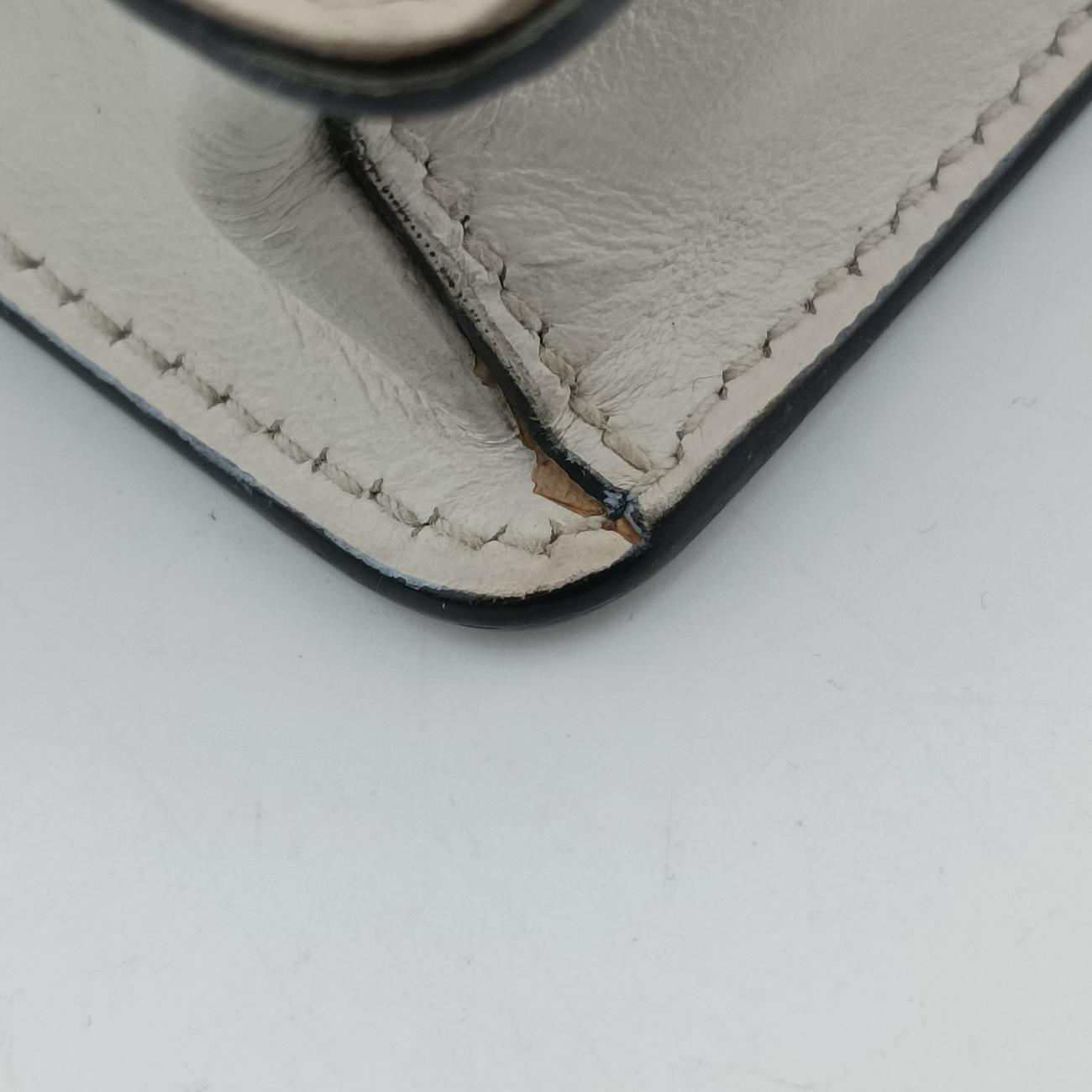 Pre-owned Prada Electra Studded White Leather 1BD120 shoulderbag | stylenewstar