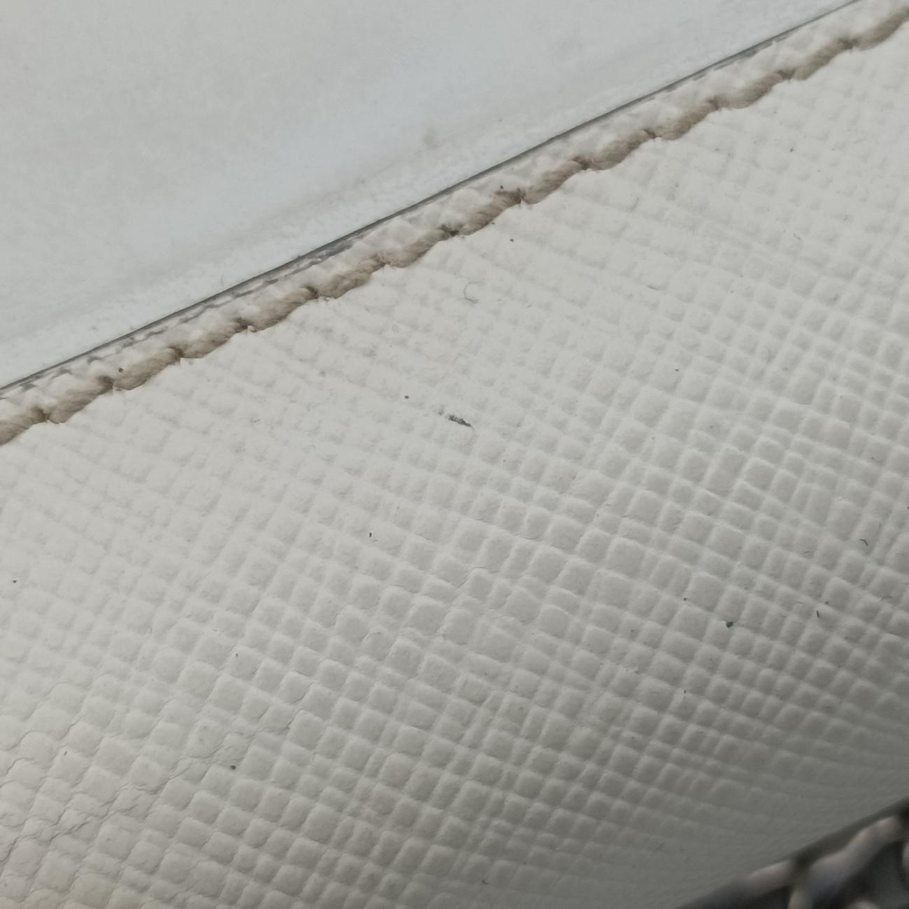 Pre-owned Prada Electra Studded White Leather 1BD120 shoulderbag | stylenewstar