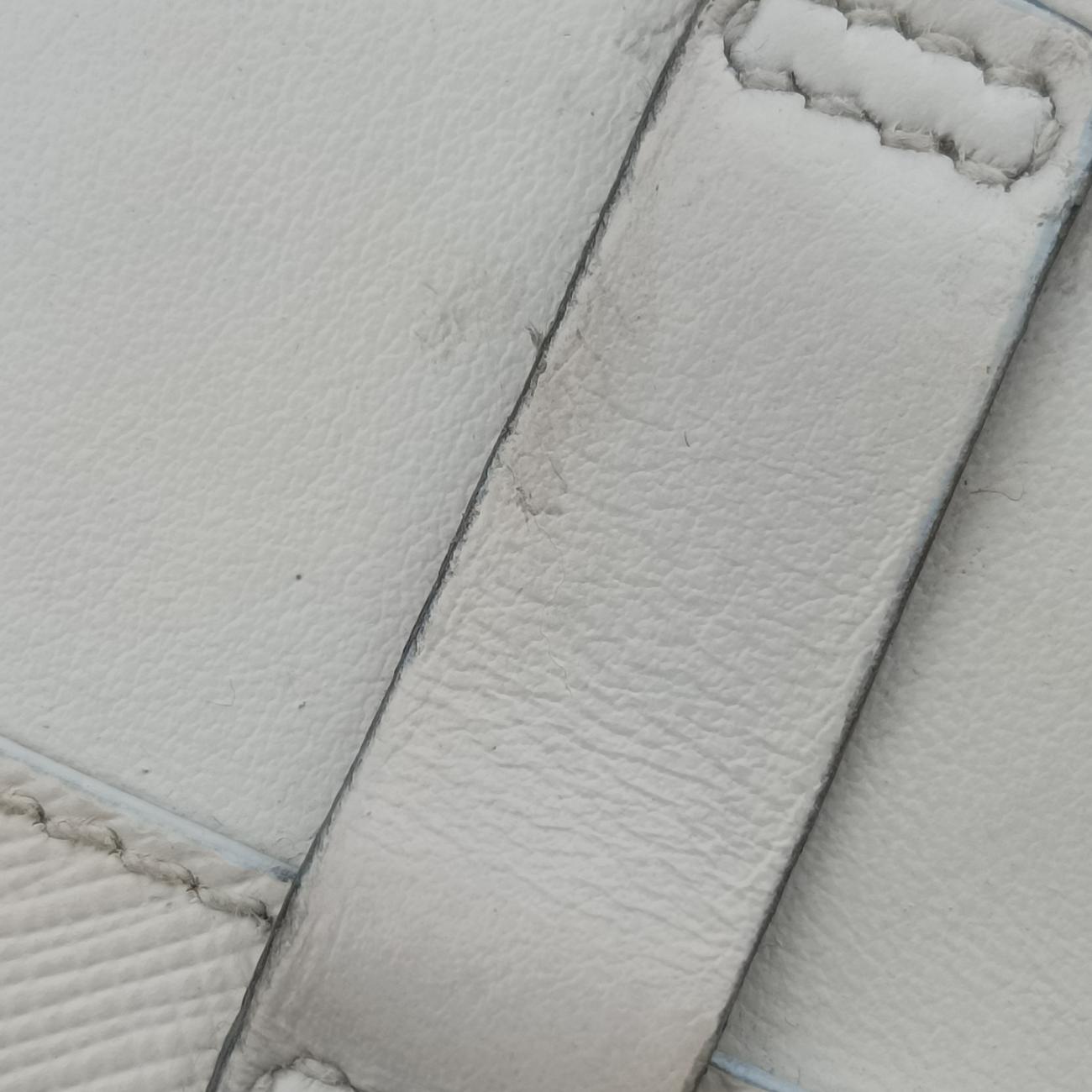 Pre-owned Prada Electra Studded White Leather 1BD120 shoulderbag | stylenewstar