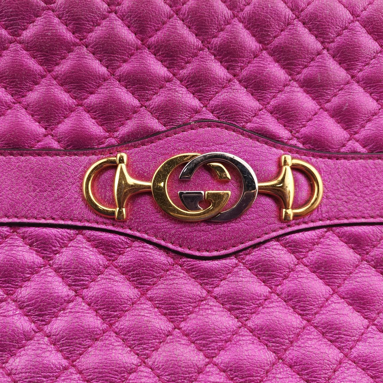 Pre-owned Gucci Trapuntata Rose Leather 541061 shoulderbag | stylenewstar