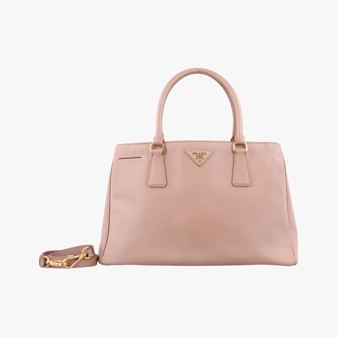 Pre-owned Prada Galleria Pink SAFFIANO Leather BN1801 shoulderbag | stylenewstar