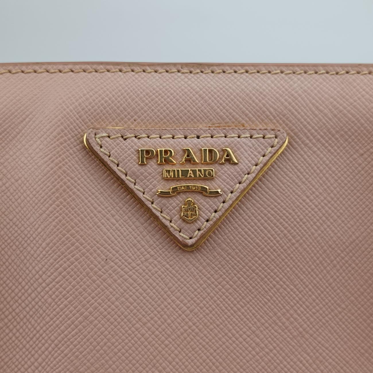 Pre-owned Prada Galleria Pink SAFFIANO Leather BN1801 shoulderbag | stylenewstar