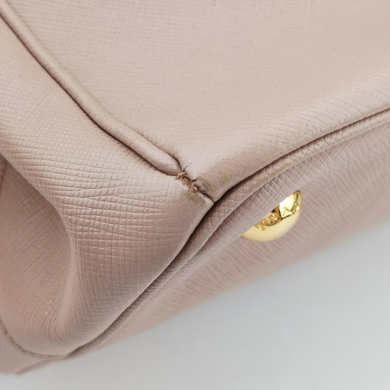 Pre-owned Prada Galleria Pink SAFFIANO Leather BN1801 shoulderbag | stylenewstar