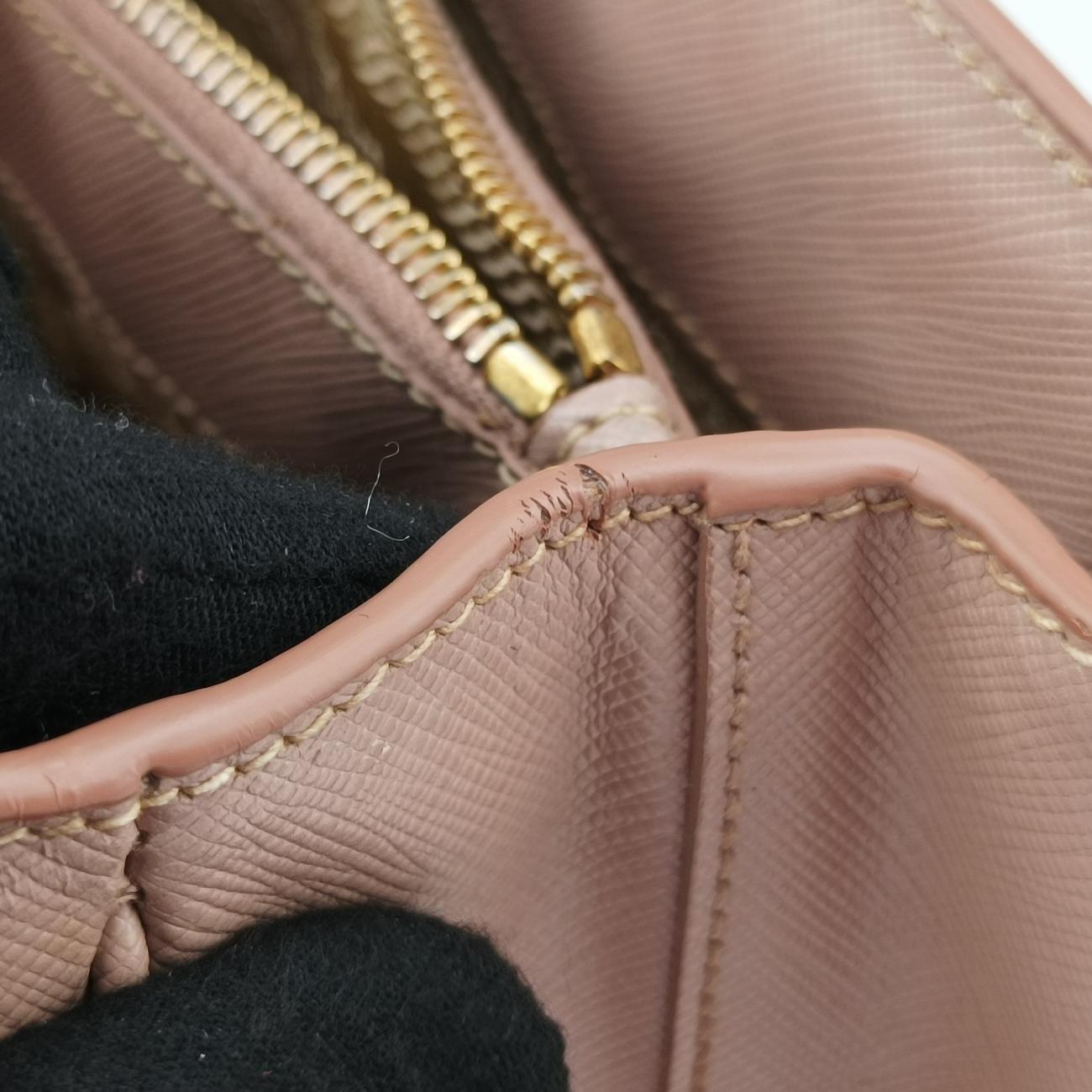 Pre-owned Prada Galleria Pink SAFFIANO Leather BN1801 shoulderbag | stylenewstar