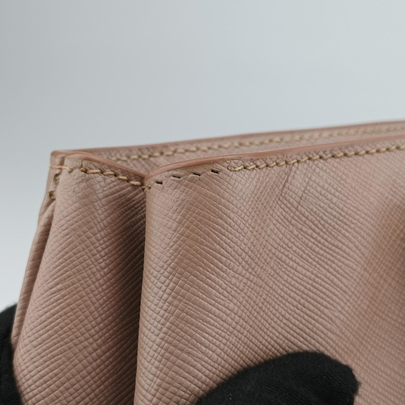 Pre-owned Prada Galleria Pink SAFFIANO Leather BN1801 shoulderbag | stylenewstar