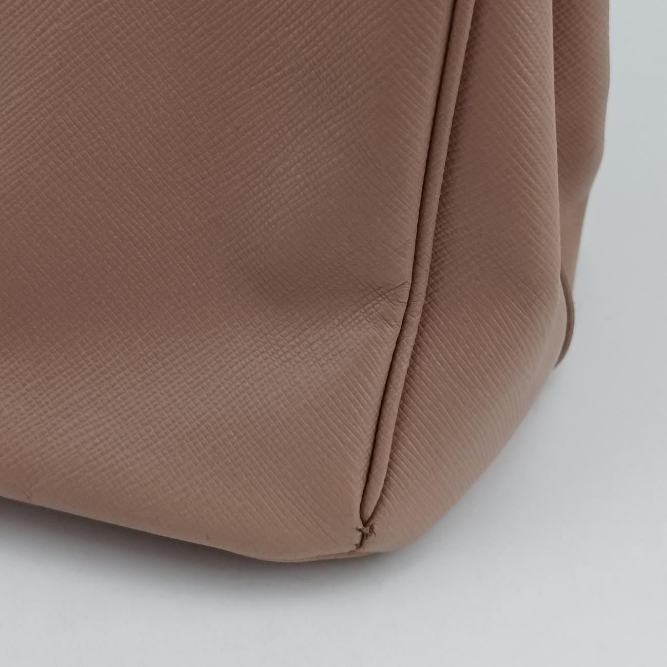 Pre-owned Prada Galleria Pink SAFFIANO Leather BN1801 shoulderbag | stylenewstar