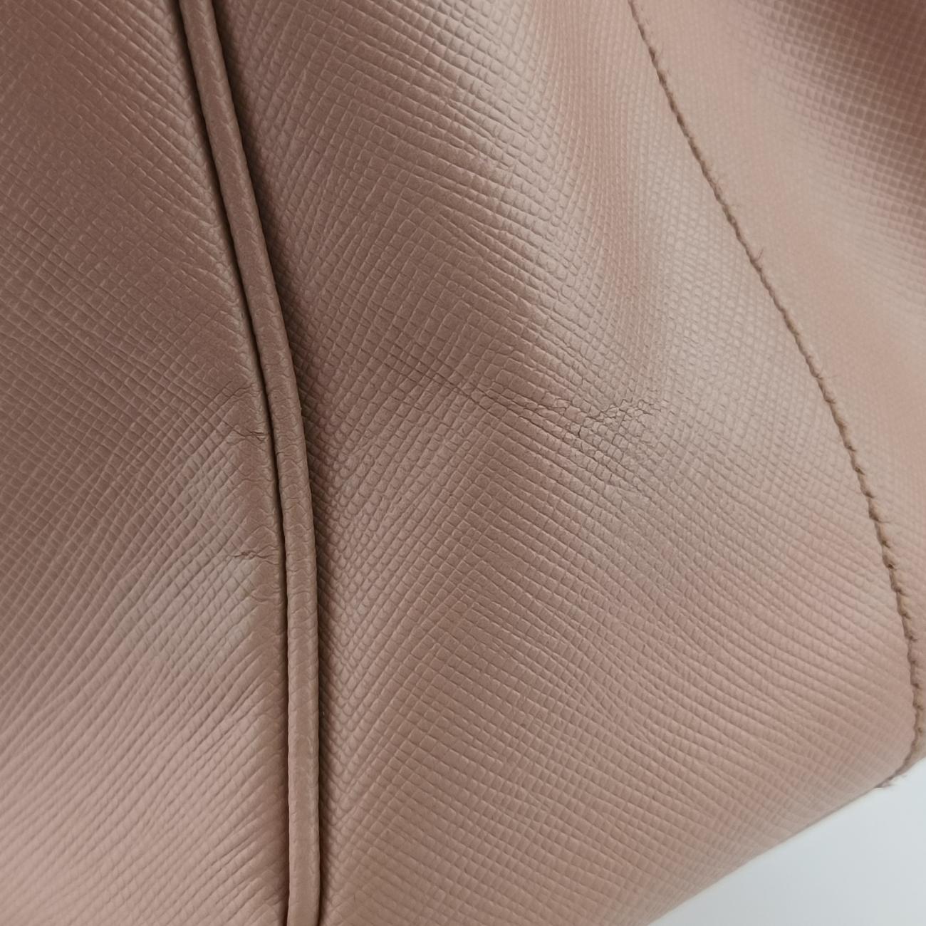 Pre-owned Prada Galleria Pink SAFFIANO Leather BN1801 shoulderbag | stylenewstar