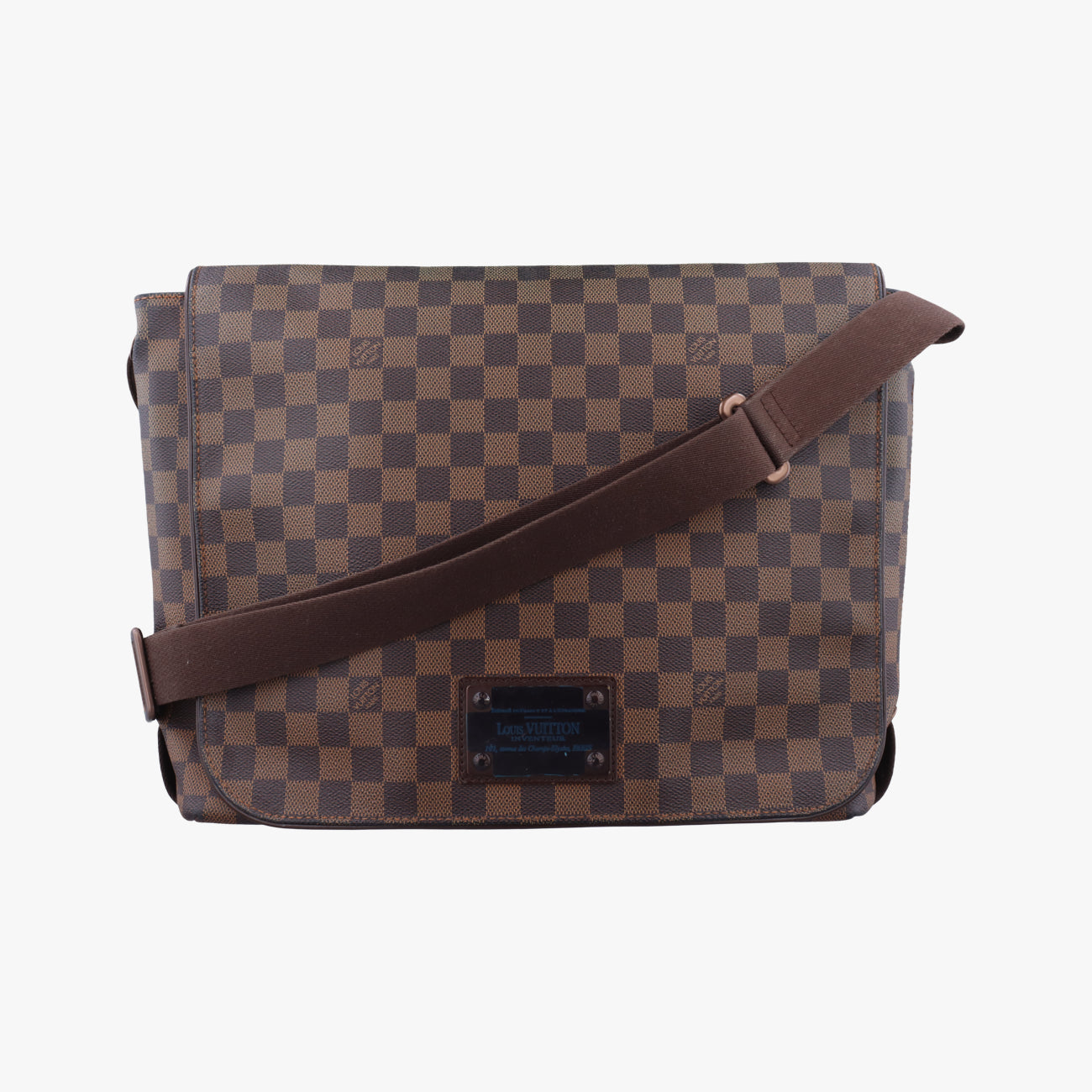 Pre-owned Louis Vuitton BROOKLYN MM EBENE Damier Canvas N51211 shoulderbag | stylenewstar
