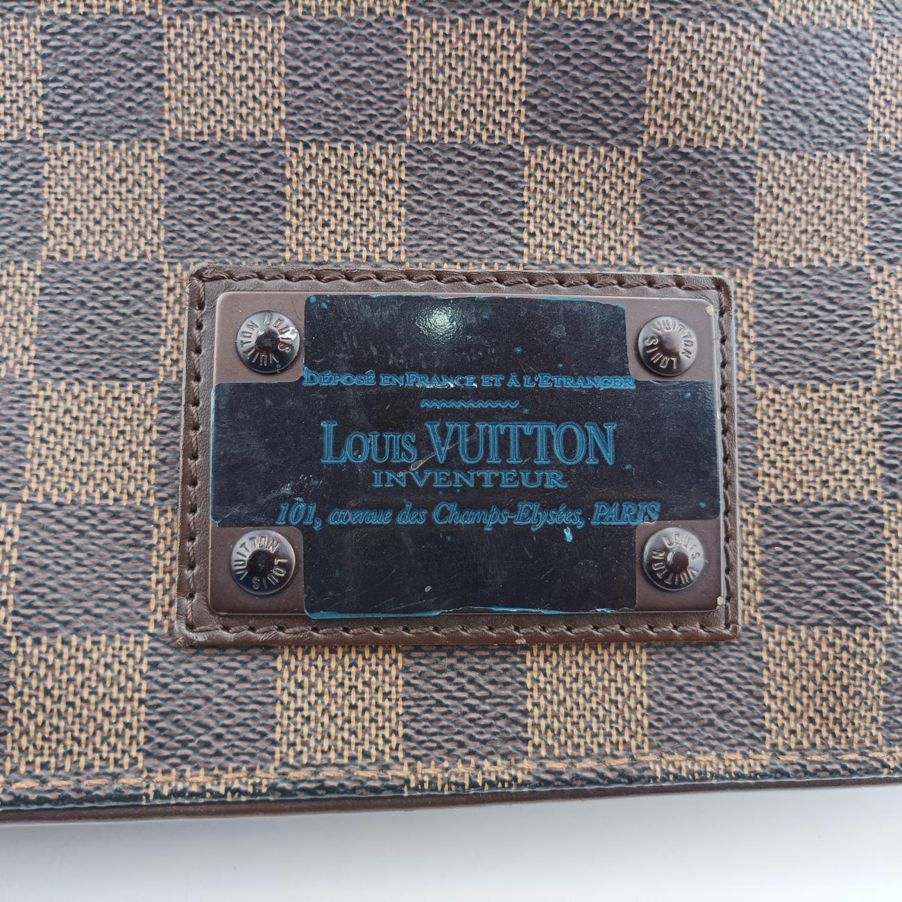 Pre-owned Louis Vuitton BROOKLYN MM EBENE Damier Canvas N51211 shoulderbag | stylenewstar