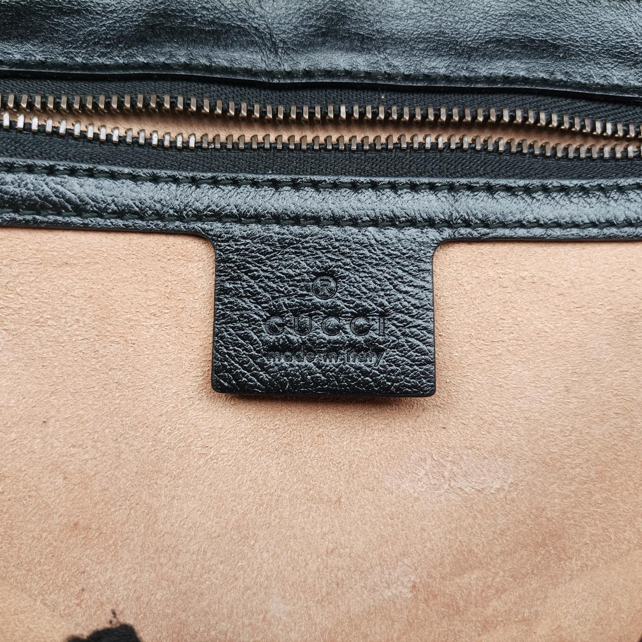 Secondhand Gucci GG Marmont Black x Beige x Red Leather 443497 shoulderbag | stylenewstar