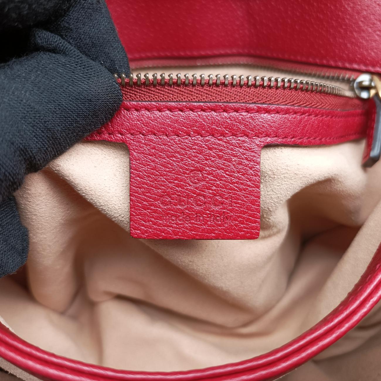 Pre-owned Gucci Queen Margaret Beige×Red×Multicolour PVC coated canvas×Leather 524356 shoulderbag | stylenewstar