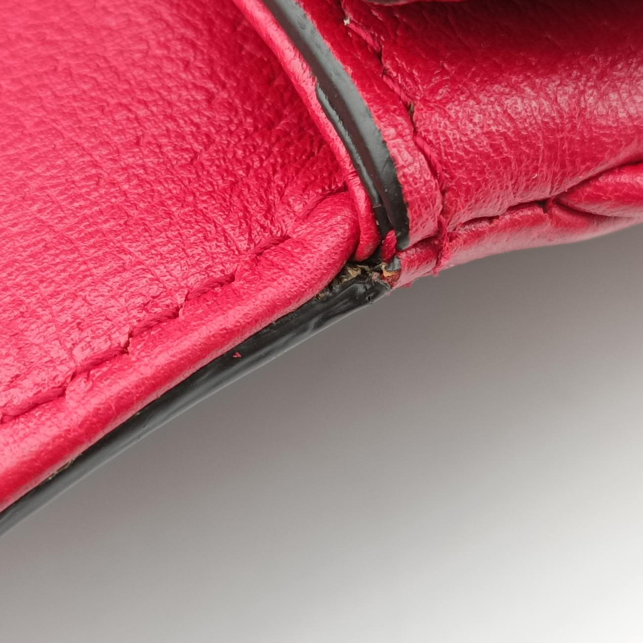 Pre-owned Gucci Queen Margaret Beige×Red×Multicolour PVC coated canvas×Leather 524356 shoulderbag | stylenewstar