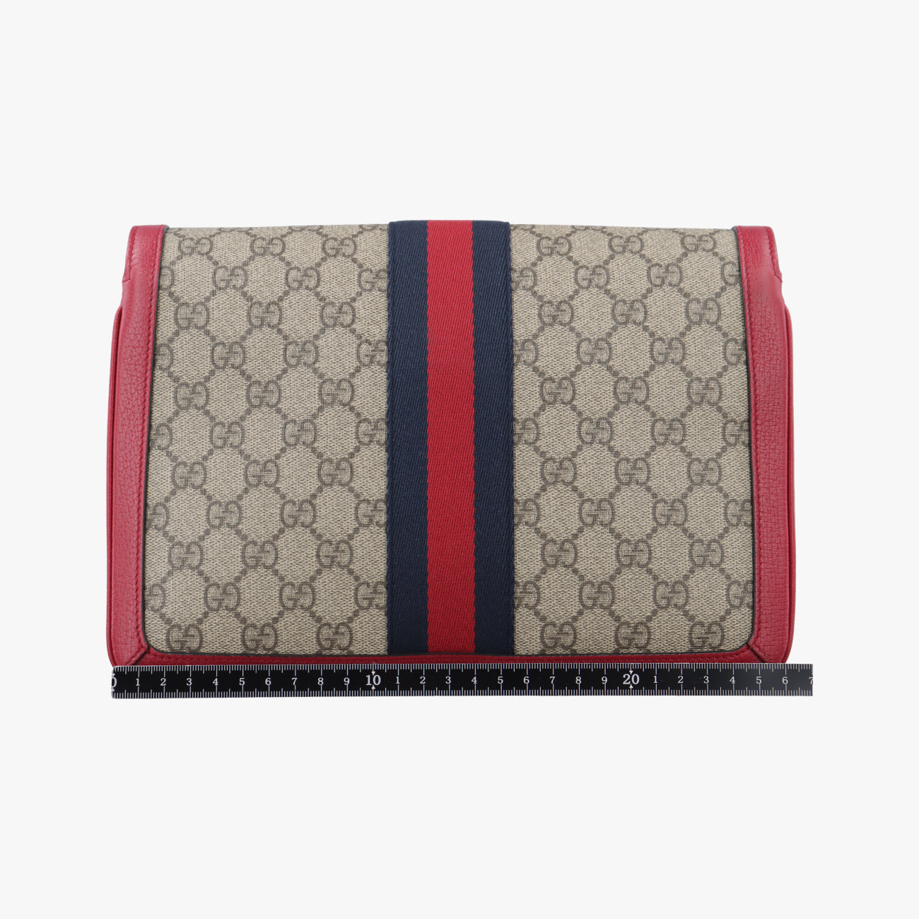 Pre-owned Gucci Queen Margaret Beige×Red×Multicolour PVC coated canvas×Leather 524356 shoulderbag | stylenewstar