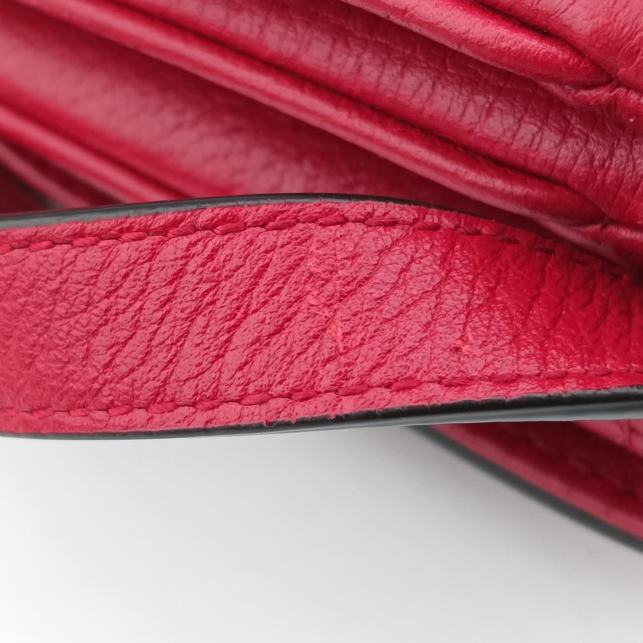 Pre-owned Gucci Queen Margaret Beige×Red×Multicolour PVC coated canvas×Leather 524356 shoulderbag | stylenewstar