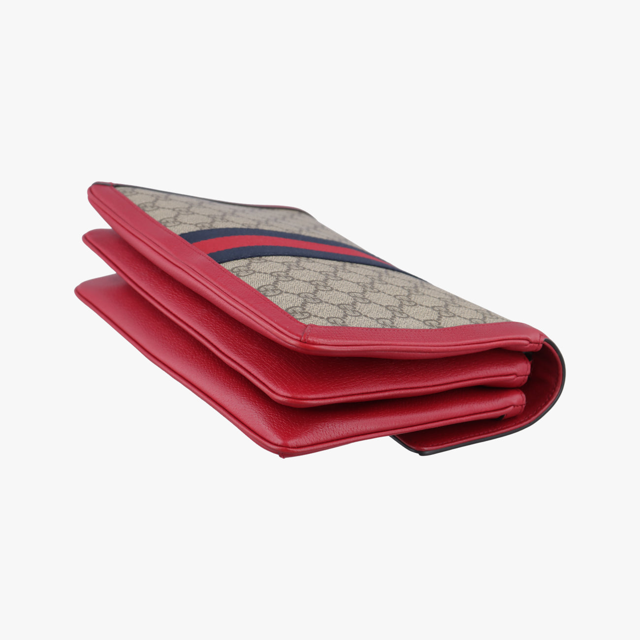 Pre-owned Gucci Queen Margaret Beige×Red×Multicolour PVC coated canvas×Leather 524356 shoulderbag | stylenewstar