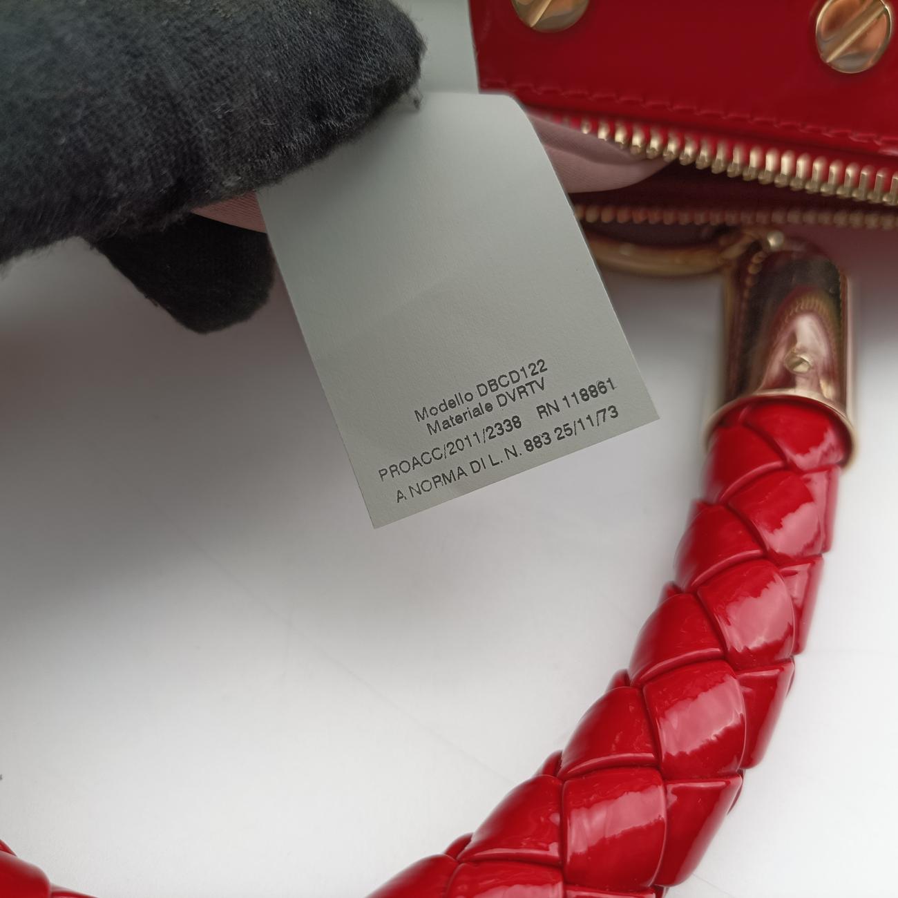Pre-owned VERSACE Couture Snap Red Patent  handbag | stylenewstar