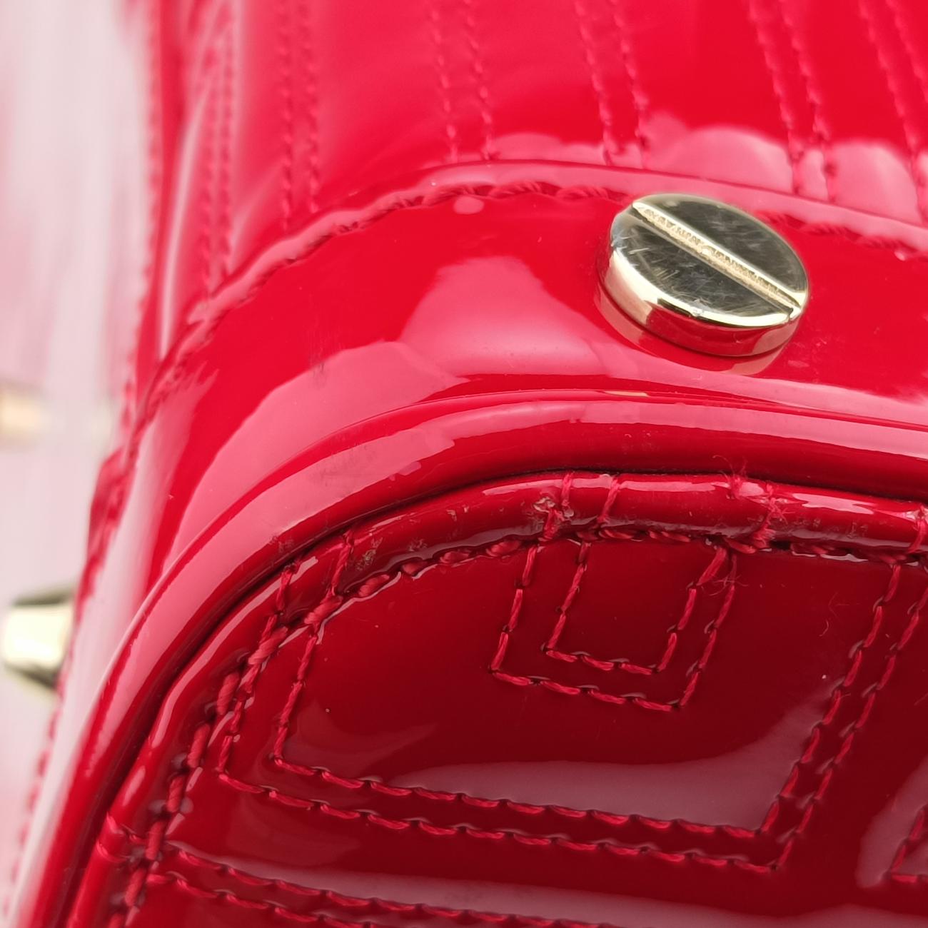 Pre-owned VERSACE Couture Snap Red Patent  handbag | stylenewstar