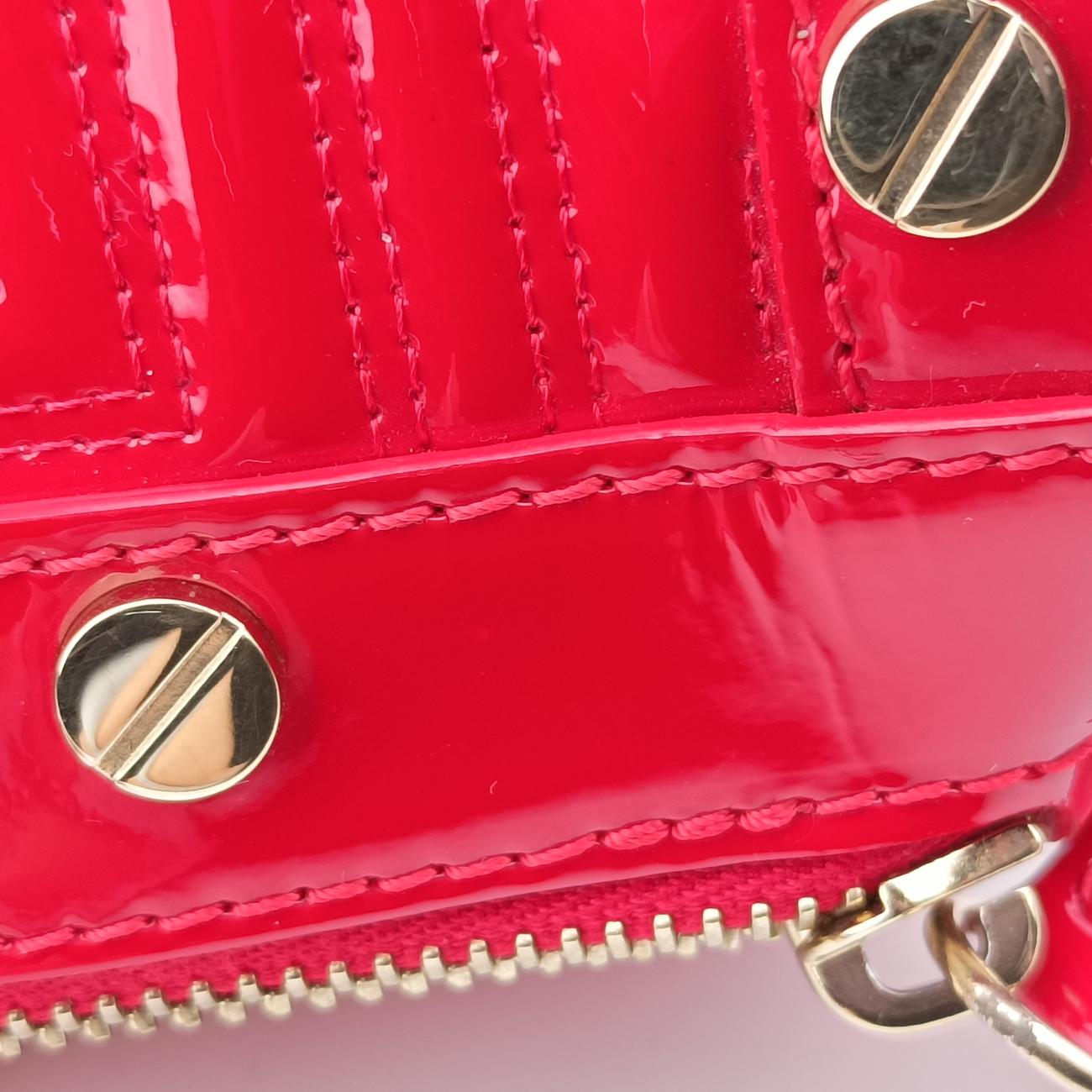 Pre-owned VERSACE Couture Snap Red Patent  handbag | stylenewstar