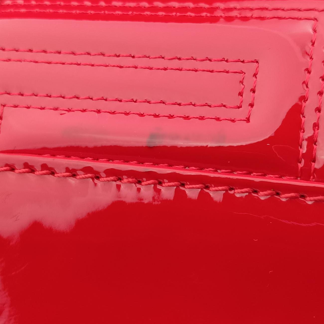 Pre-owned VERSACE Couture Snap Red Patent  handbag | stylenewstar