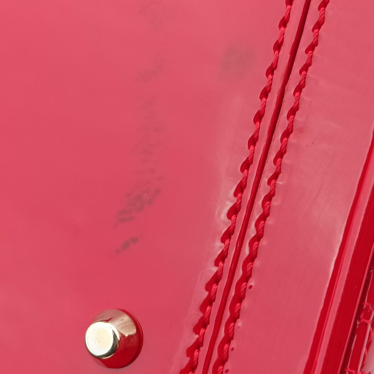 Pre-owned VERSACE Couture Snap Red Patent  handbag | stylenewstar