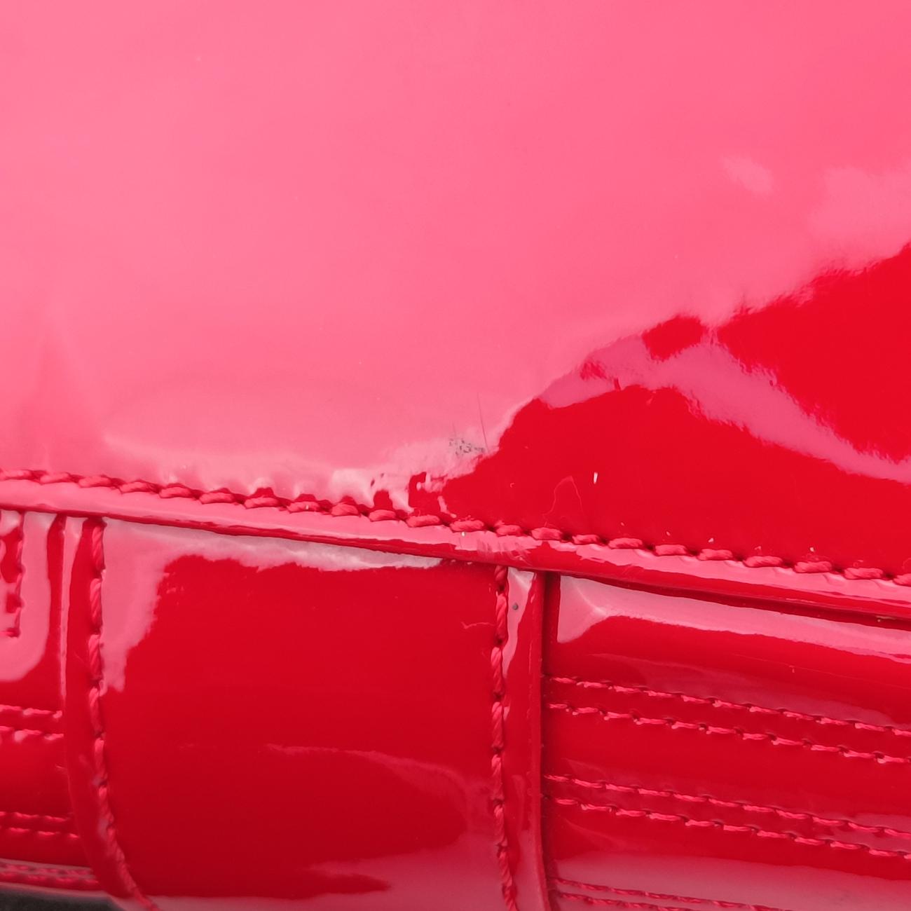 Pre-owned VERSACE Couture Snap Red Patent  handbag | stylenewstar