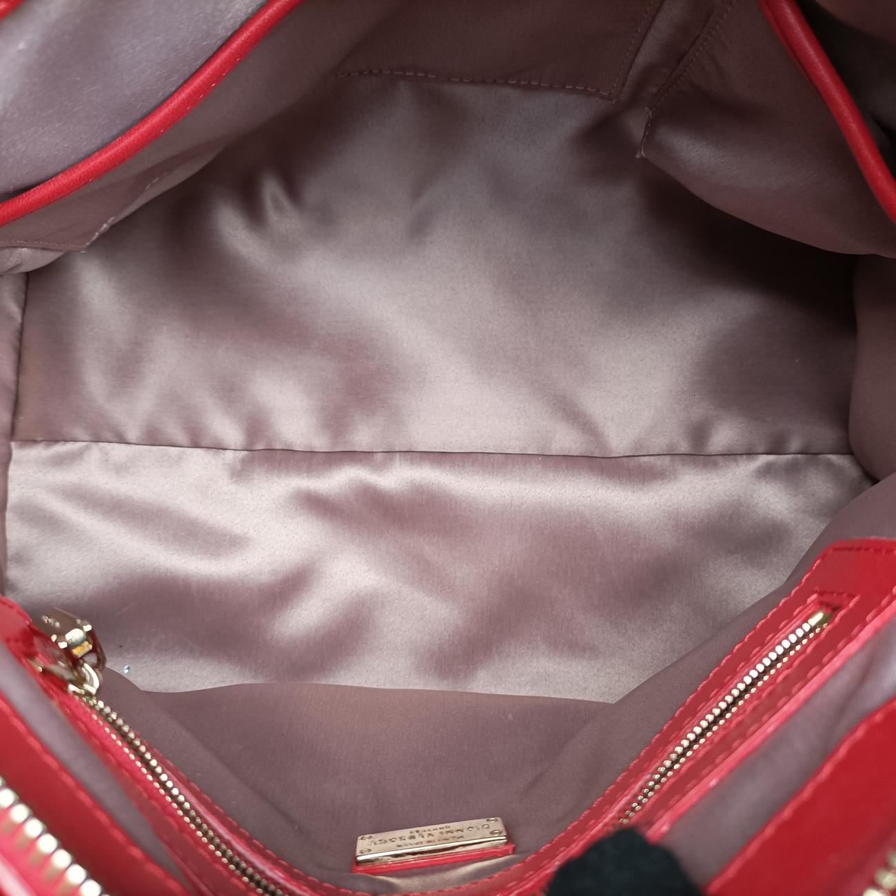 Pre-owned VERSACE Couture Snap Red Patent  handbag | stylenewstar