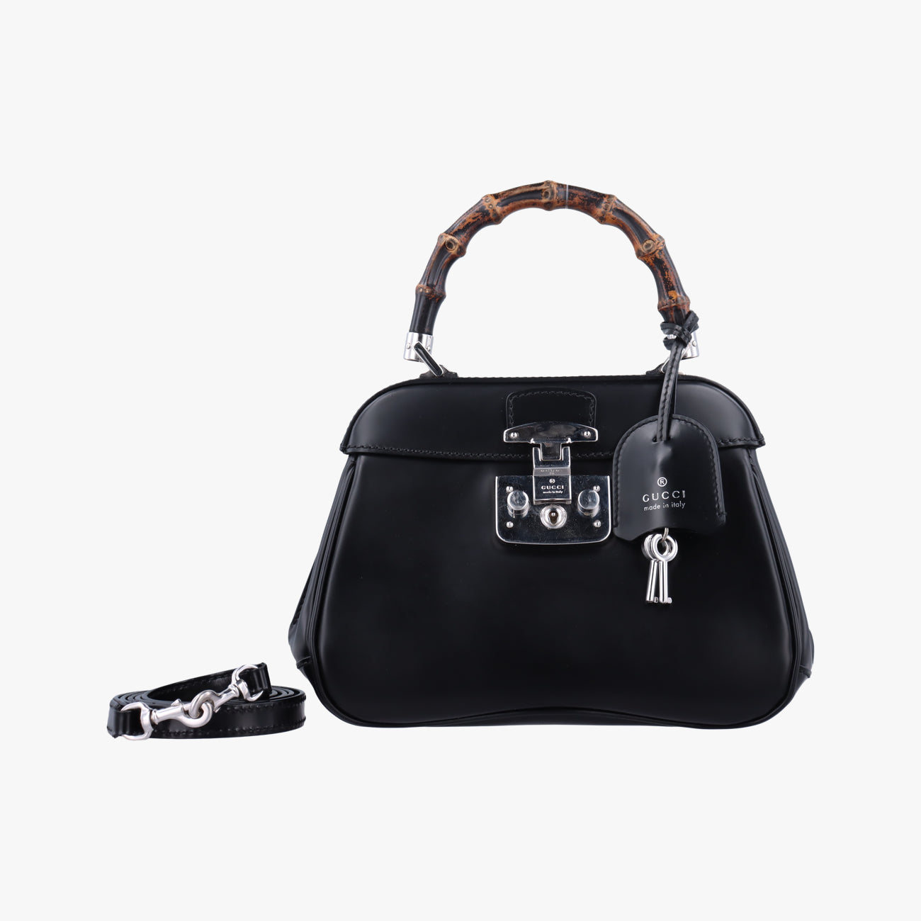 Pre-owned Gucci Bamboo Black Leather 353522 shoulderbag | stylenewstar