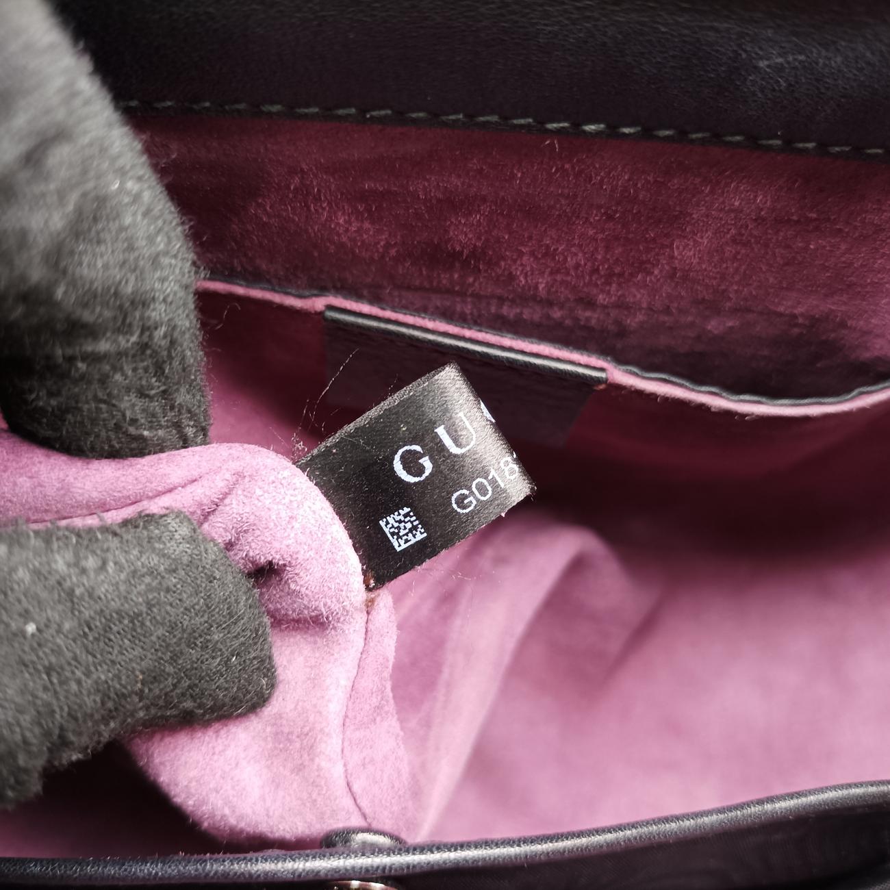 Pre-owned Gucci Bamboo Black Leather 353522 shoulderbag | stylenewstar