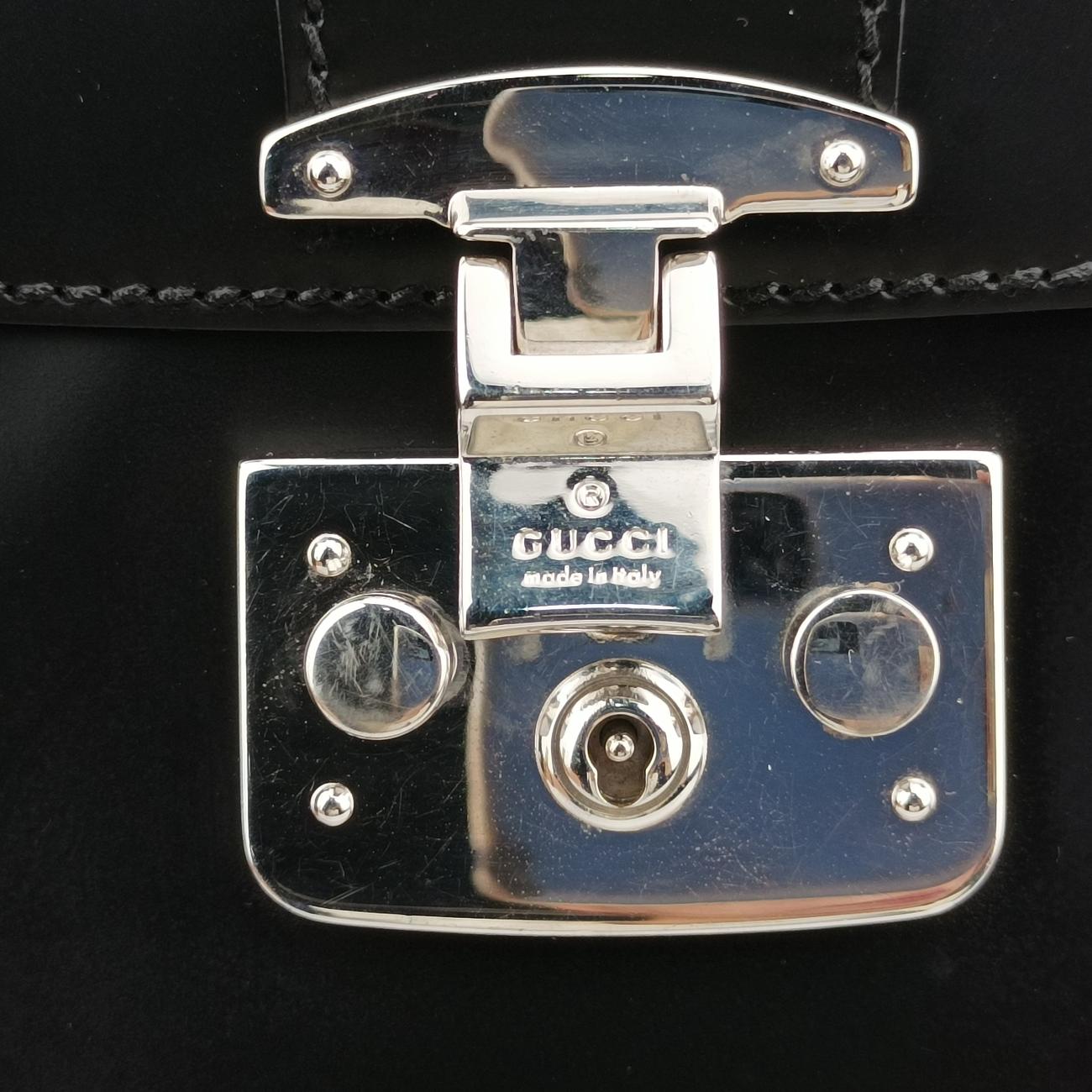 Pre-owned Gucci Bamboo Black Leather 353522 shoulderbag | stylenewstar