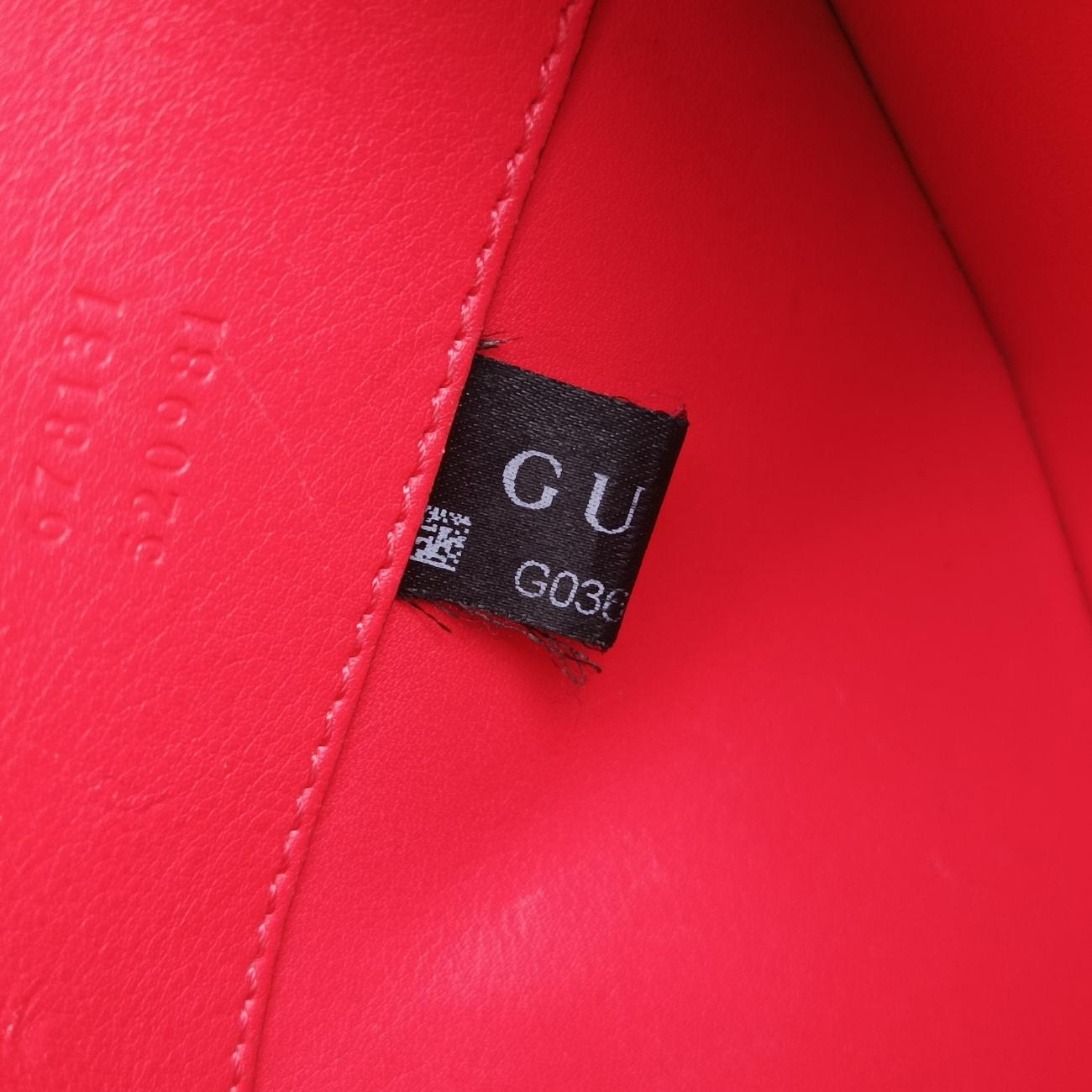 Pre-owned Gucci heart Brown×Red PVC coated canvas 678131 shoulderbag | stylenewstar