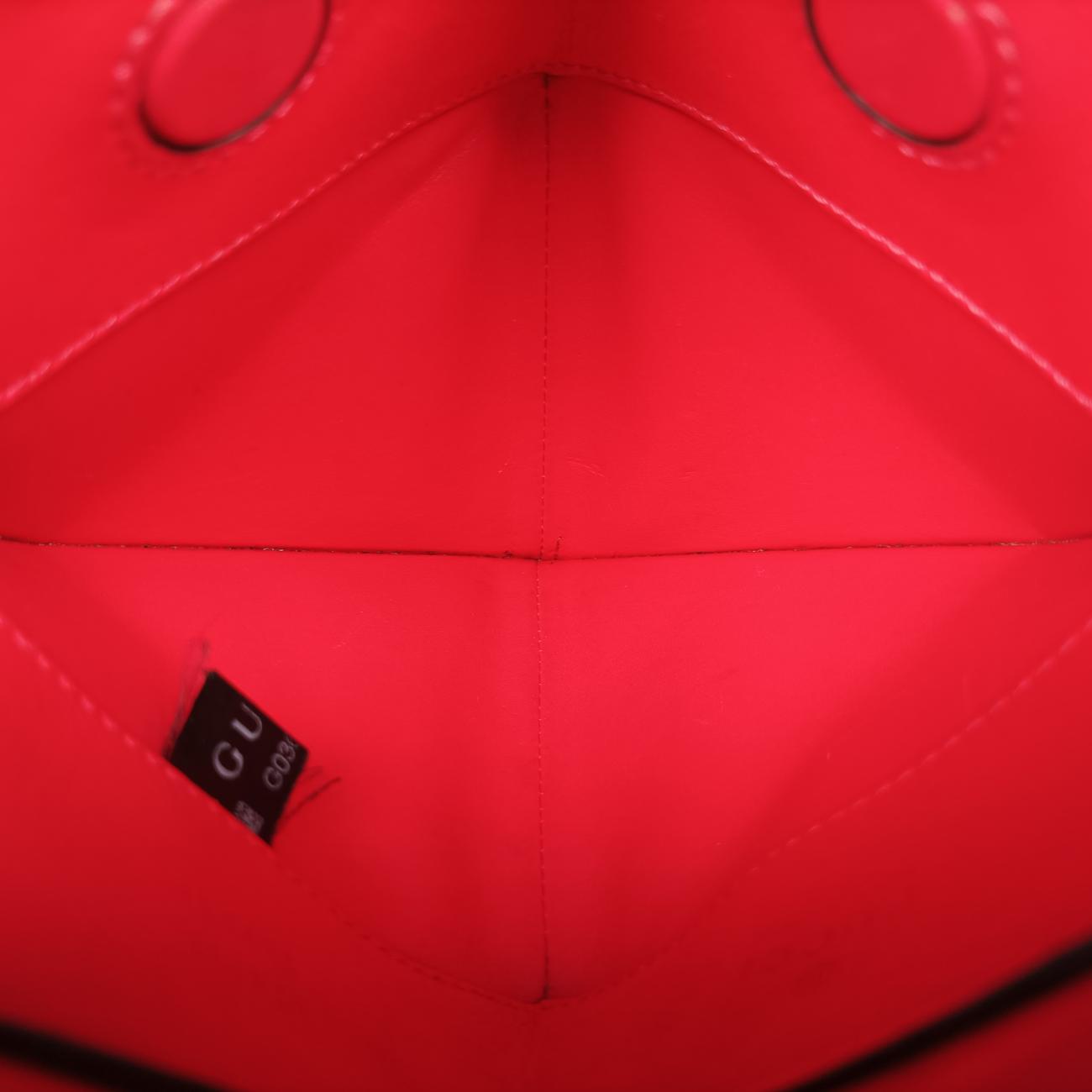 Pre-owned Gucci heart Brown×Red PVC coated canvas 678131 shoulderbag | stylenewstar