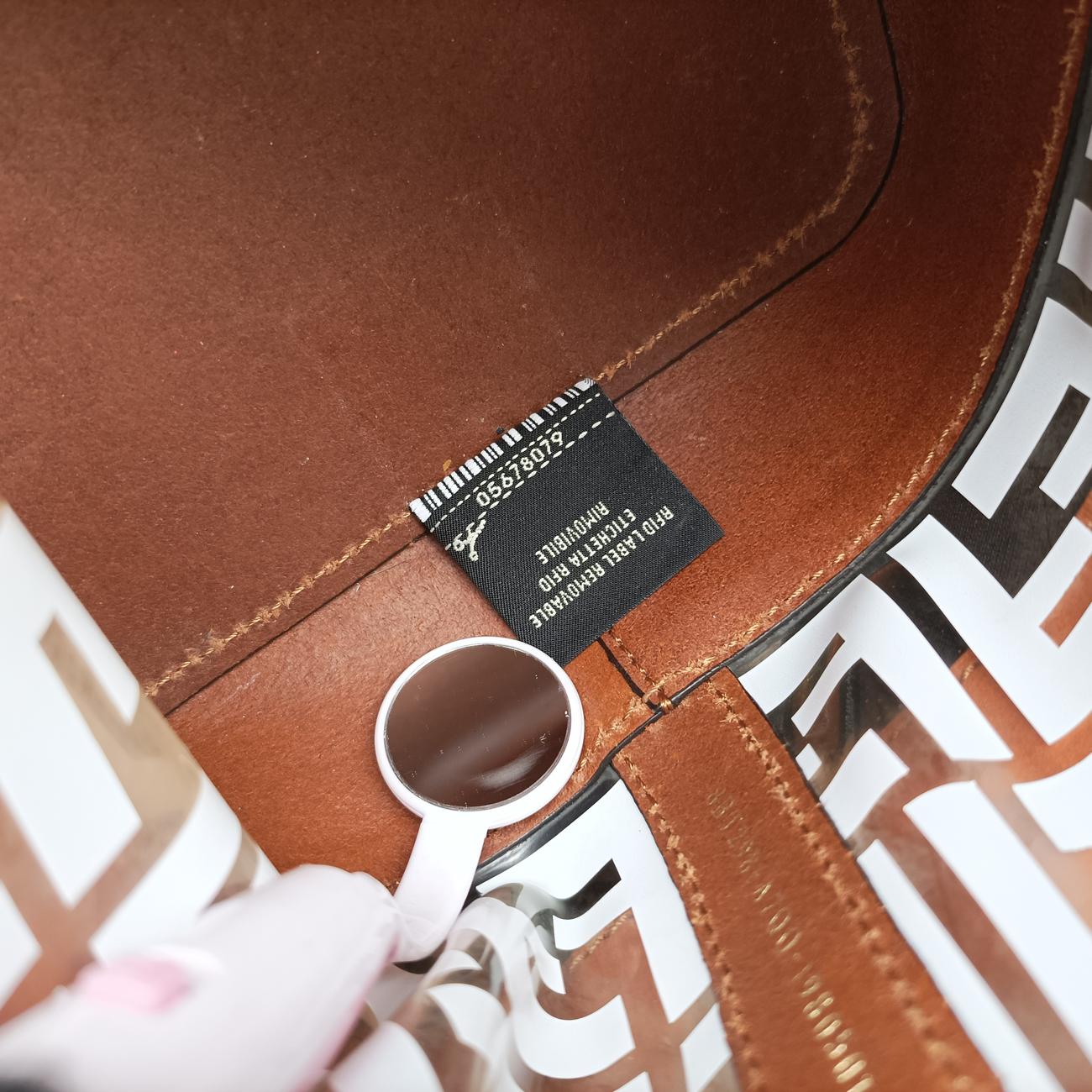 Pre-owned Fendi Mon Treso Beige×White×Multicolour PVC Coated Canvas 8BT298 shoulderbag | stylenewstar