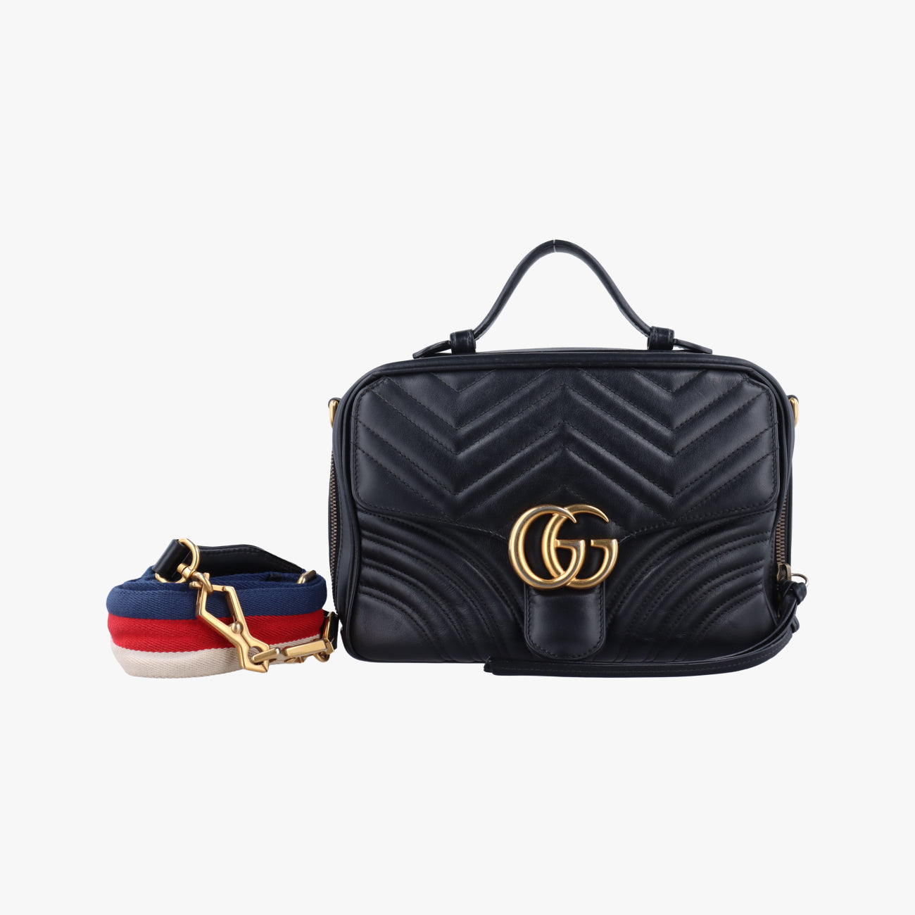 Vintage Gucci GG Marmont Black Leather 498100 shoulderbag | stylenewstar