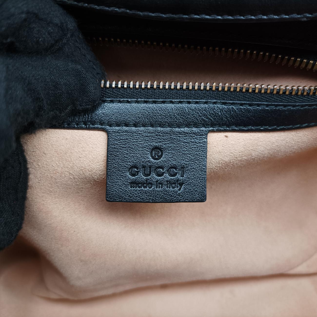 Vintage Gucci GG Marmont Black Leather 498100 shoulderbag | stylenewstar