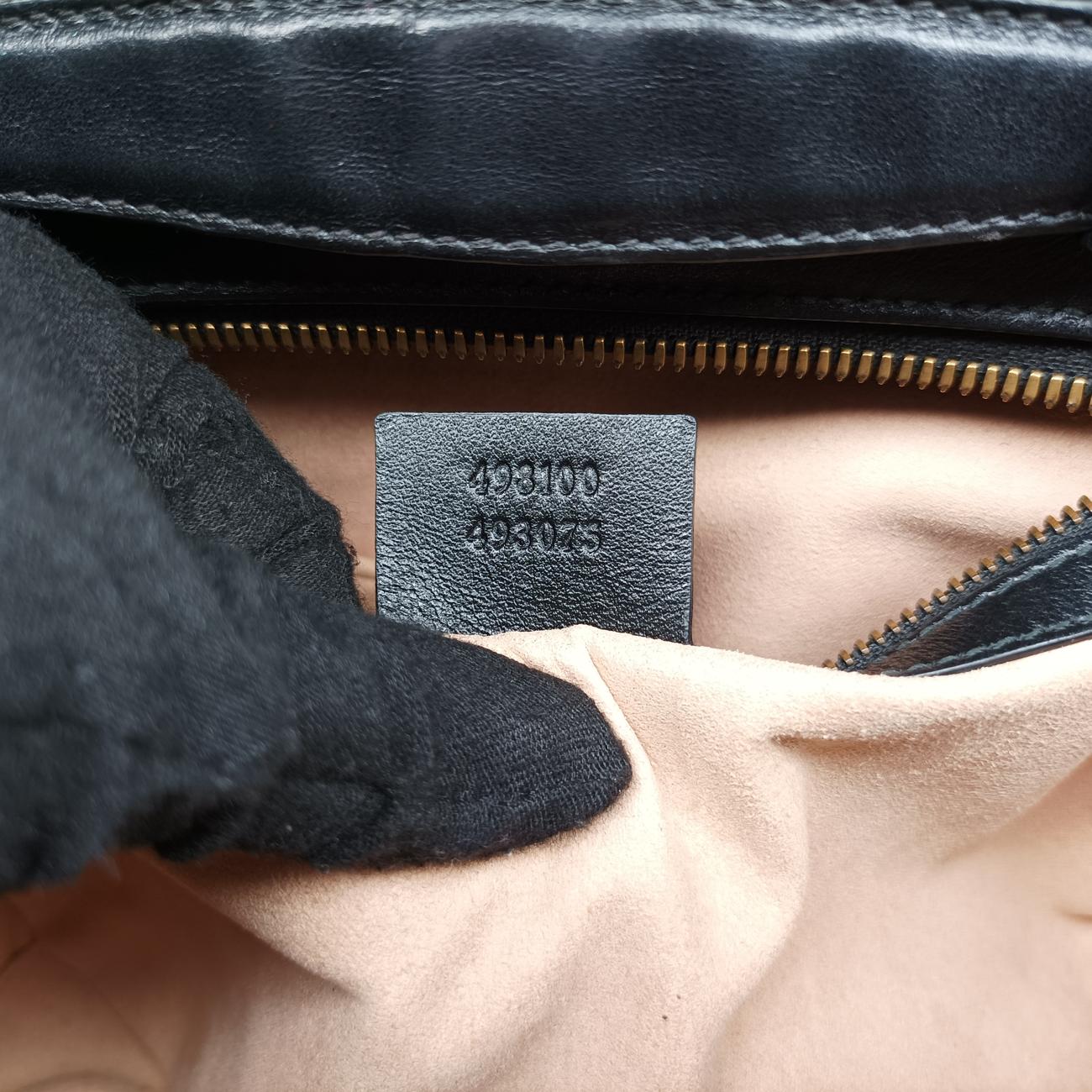 Vintage Gucci GG Marmont Black Leather 498100 shoulderbag | stylenewstar