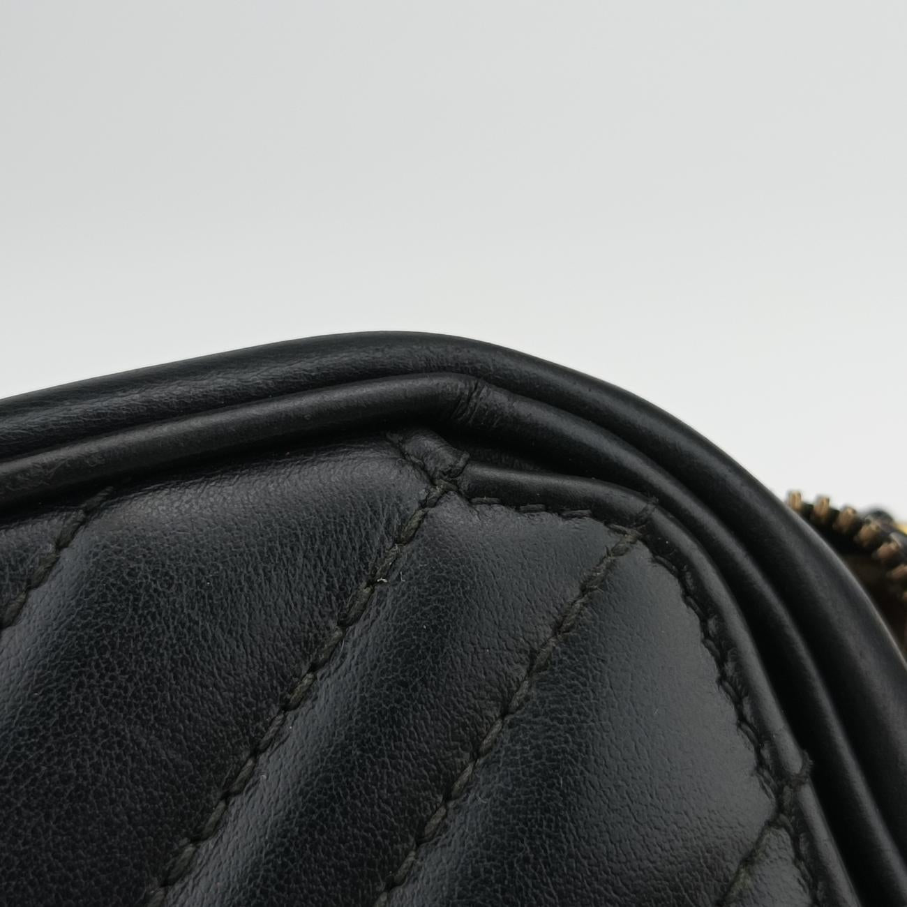 Vintage Gucci GG Marmont Black Leather 498100 shoulderbag | stylenewstar