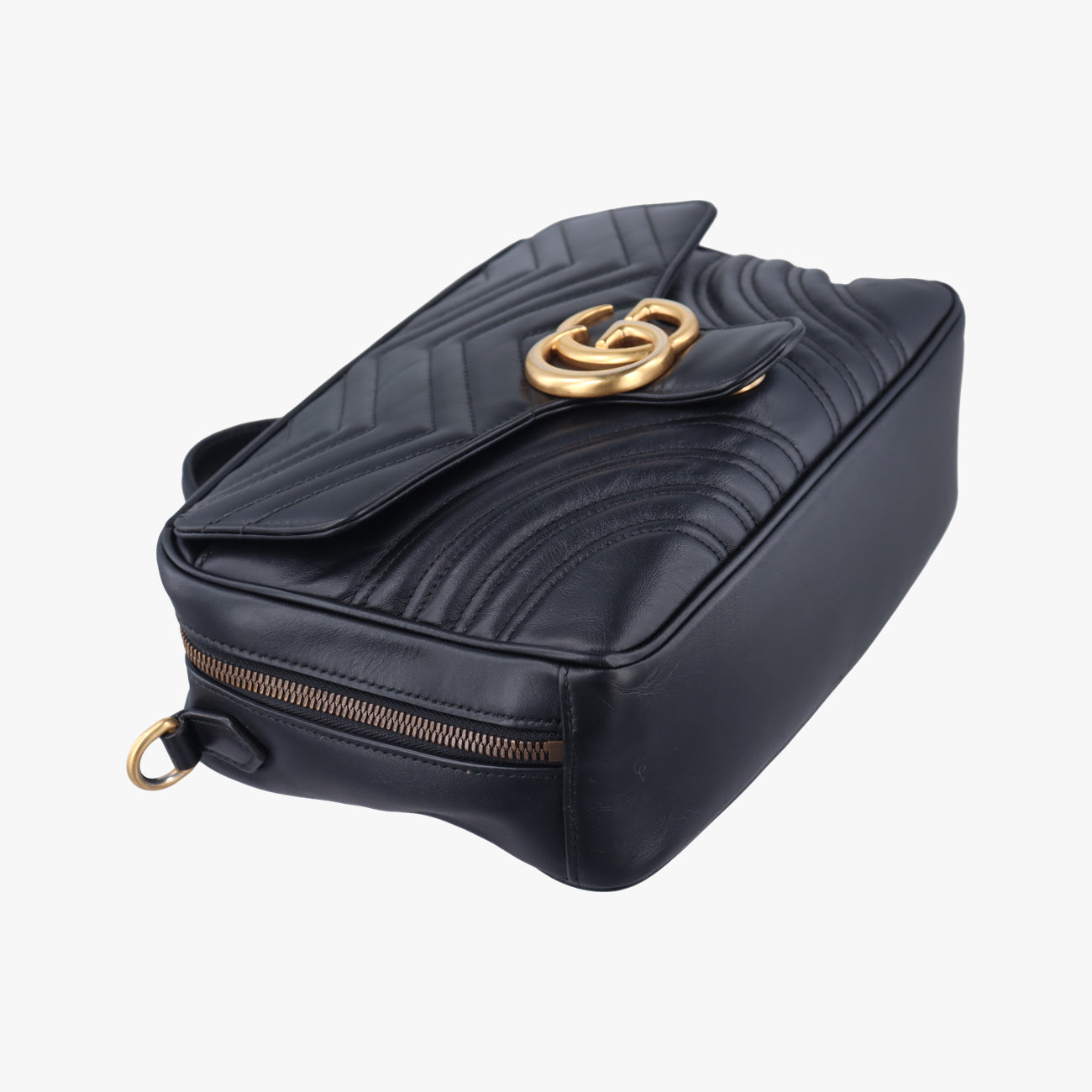 Vintage Gucci GG Marmont Black Leather 498100 shoulderbag | stylenewstar