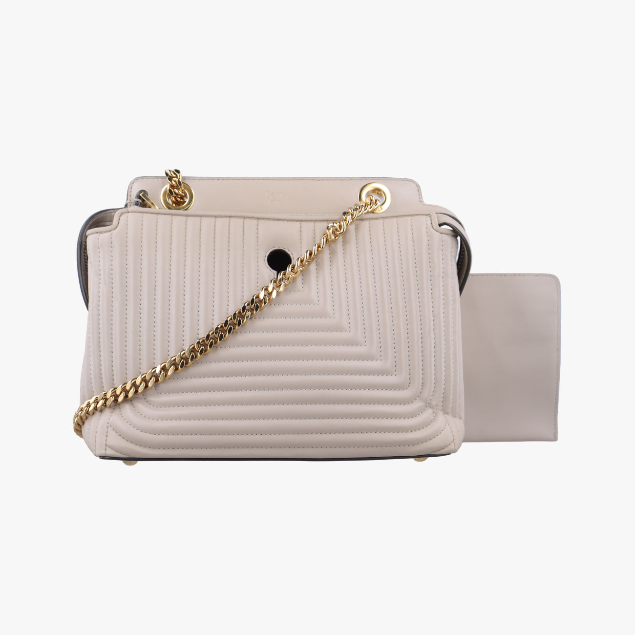 Secondhand Fendi Dotcom Click Small Beige Leather 8BN299 shoulderbag | stylenewstar