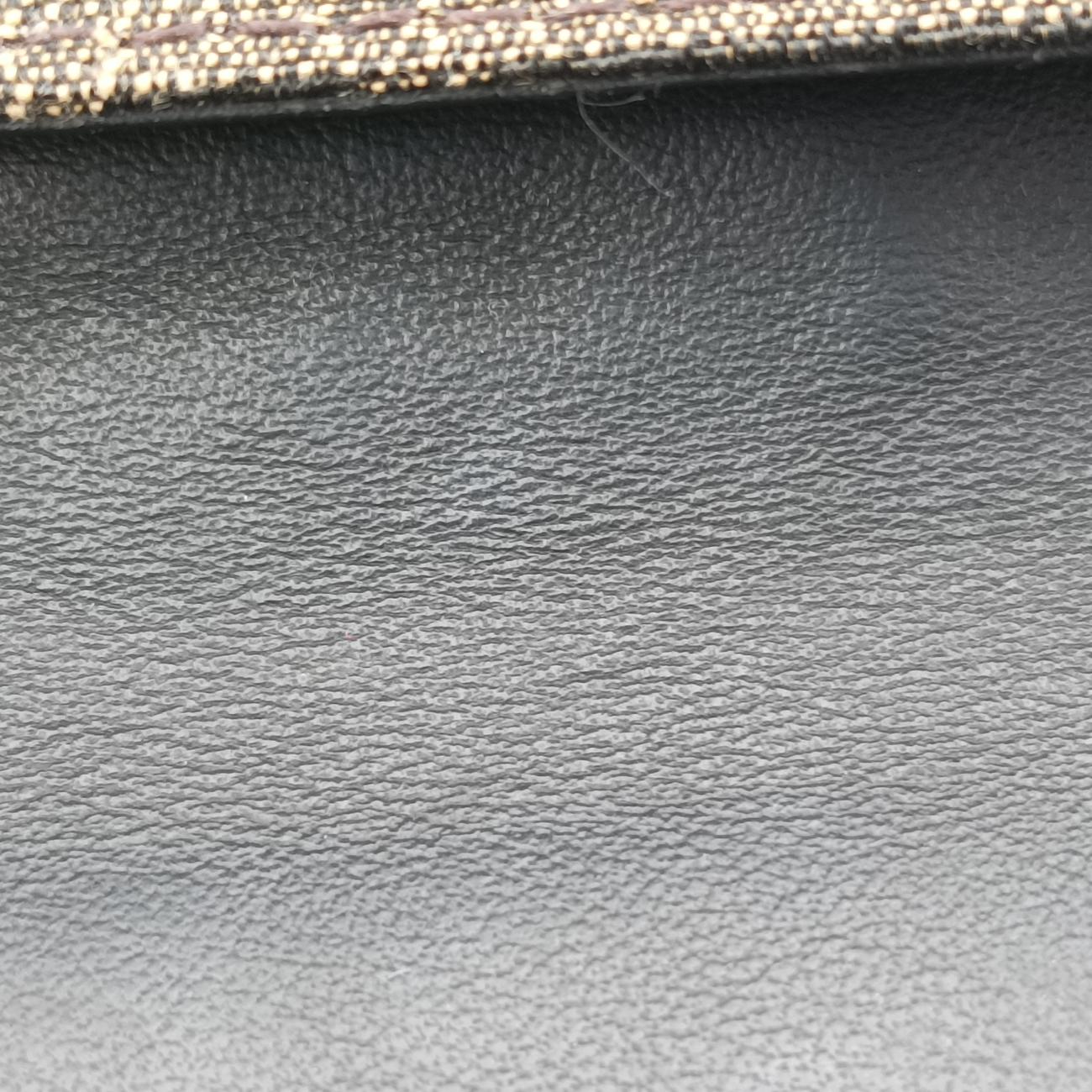 Secondhand Fendi FF Logo Baguette slim Brown×white canvas 7M0295 shoulderbag | stylenewstar